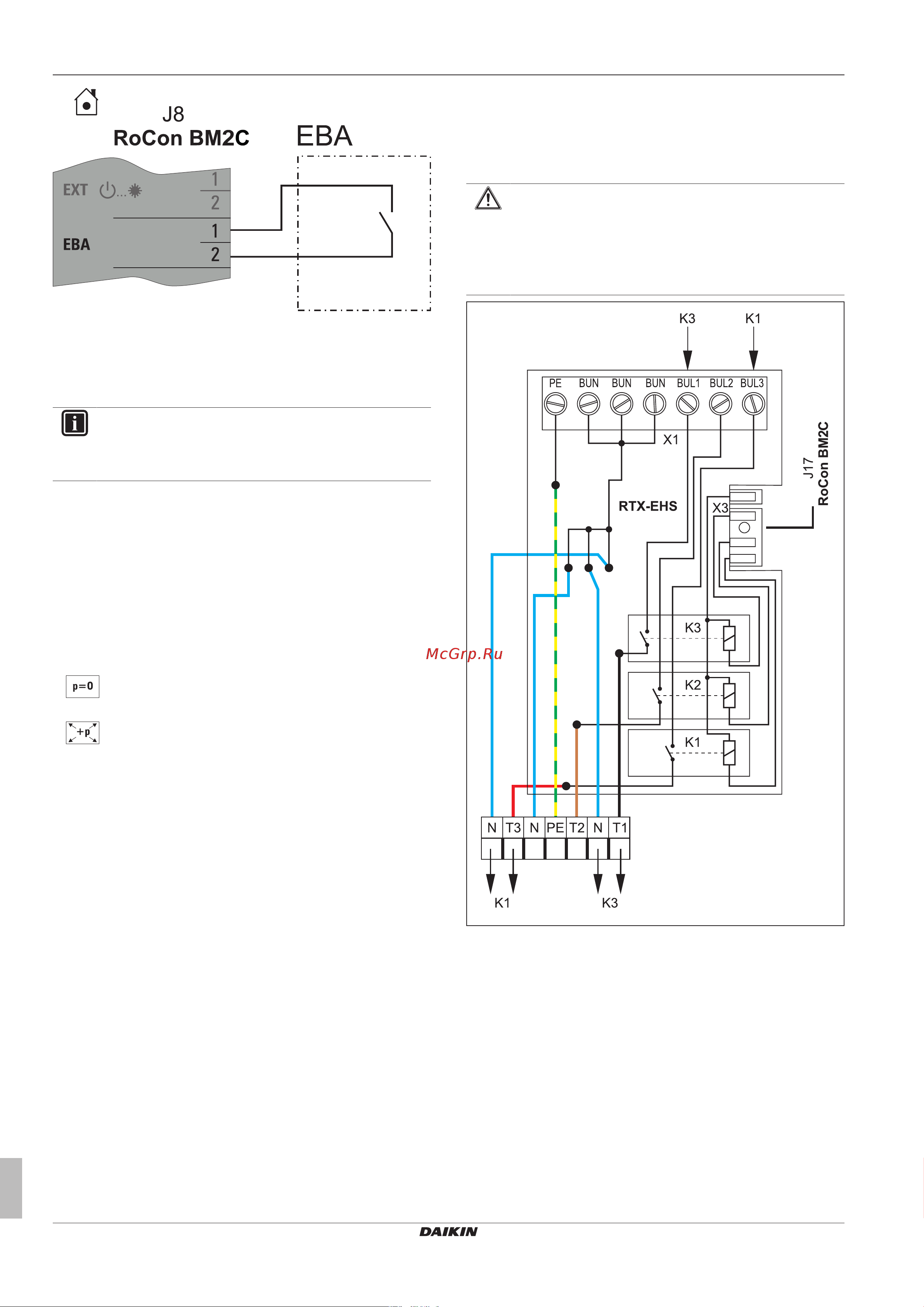 Daikin EHSX04P50DA7 [30/76] Подключение внешнего теплогенератора