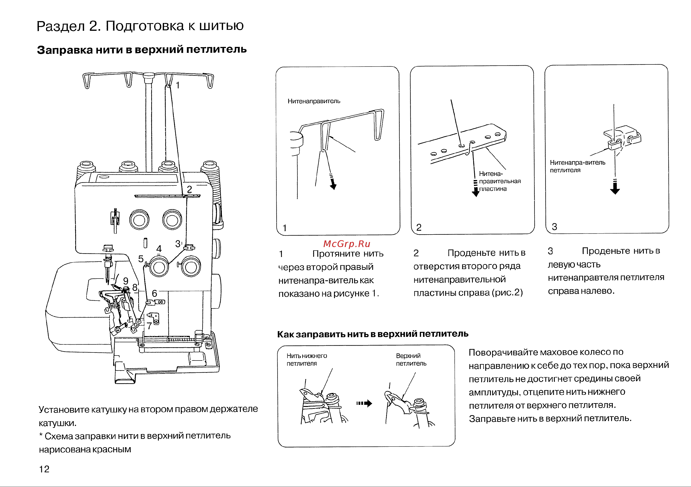 Janome MyLock 134D [14/47] Раздел 2 подготовка к шитью