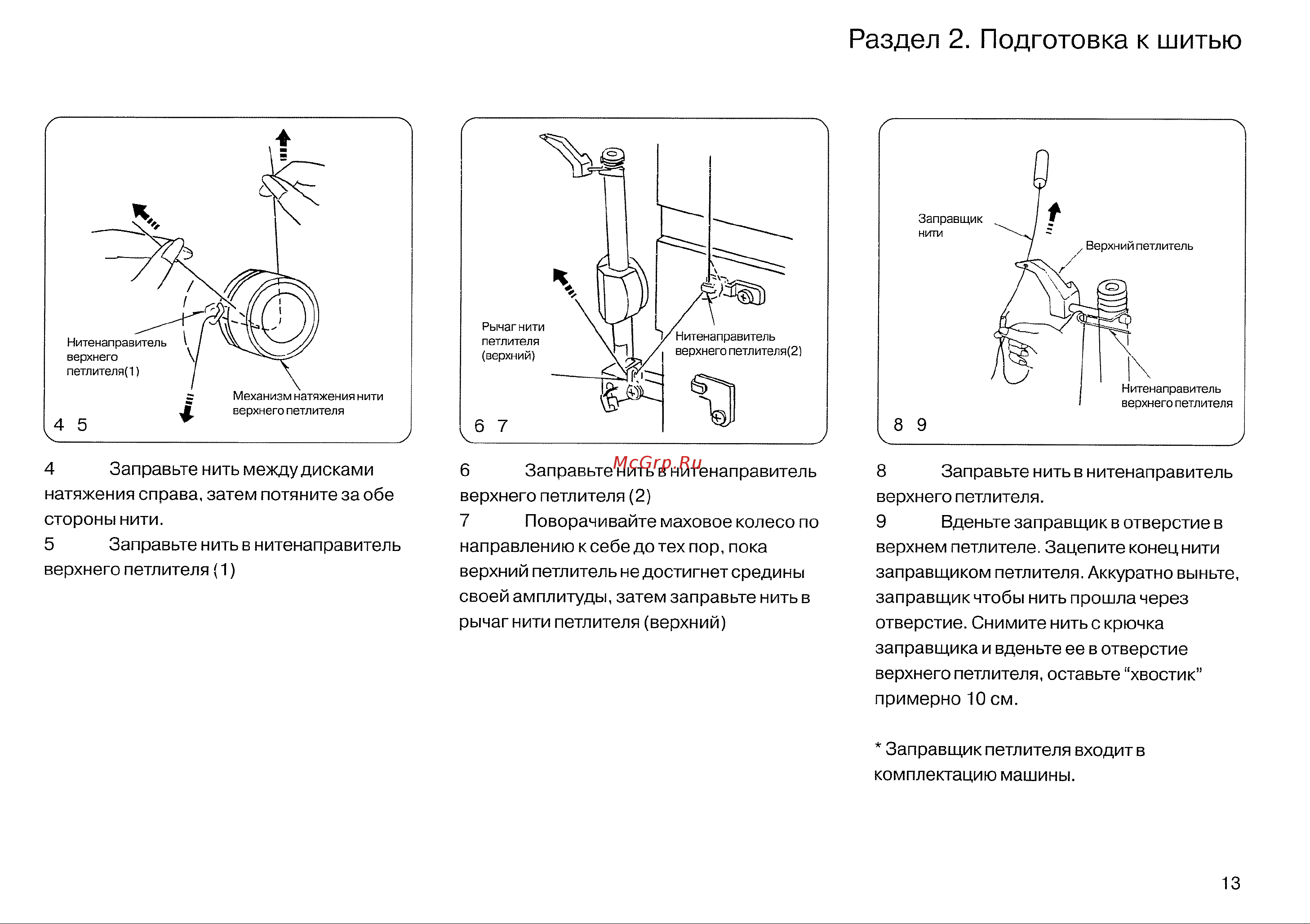 Janome MyLock 134D [15/47] Раздел 2 подготовка к шитью