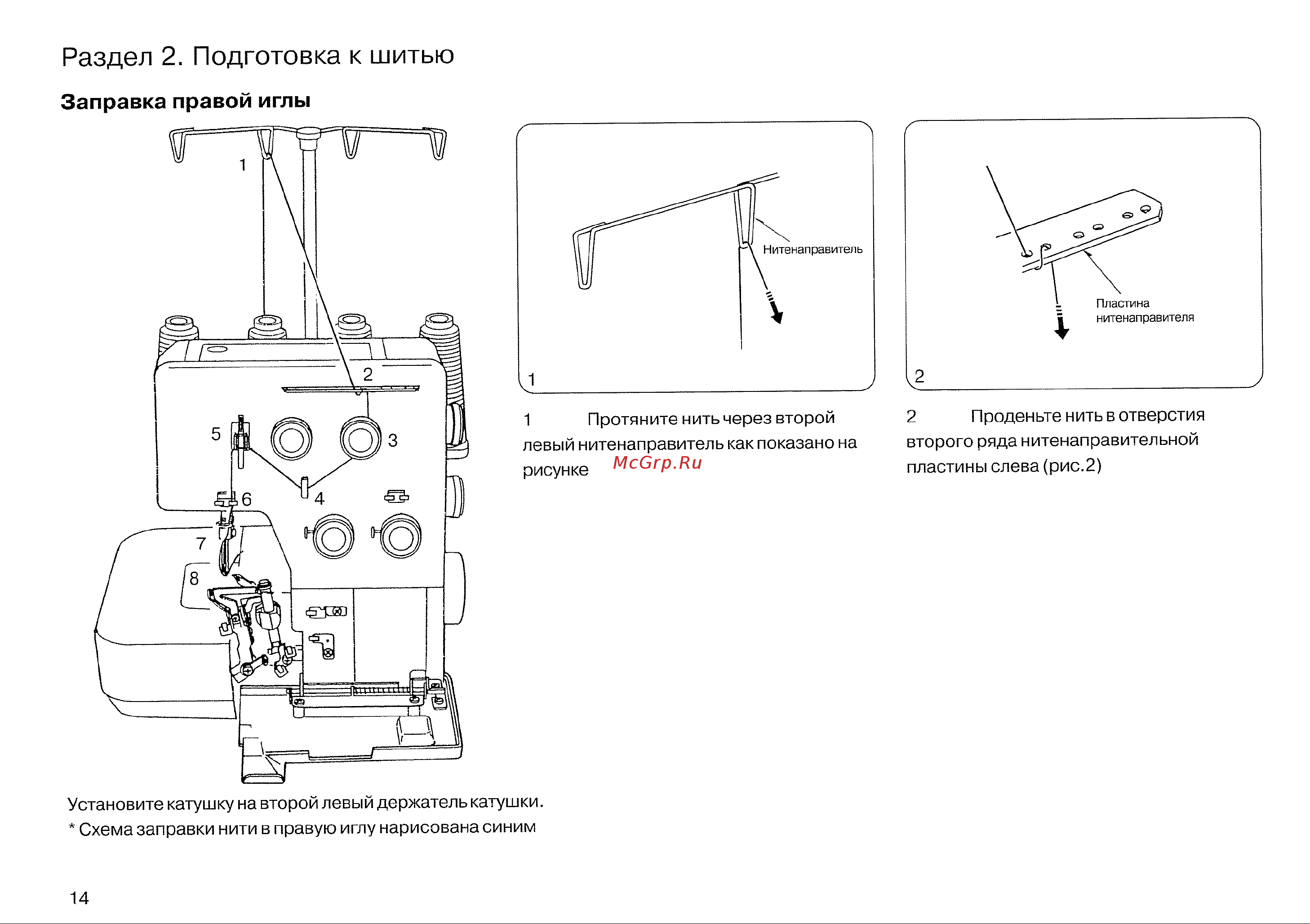 Janome MyLock 134D [16/47] Раздел 2 подготовка к шитью