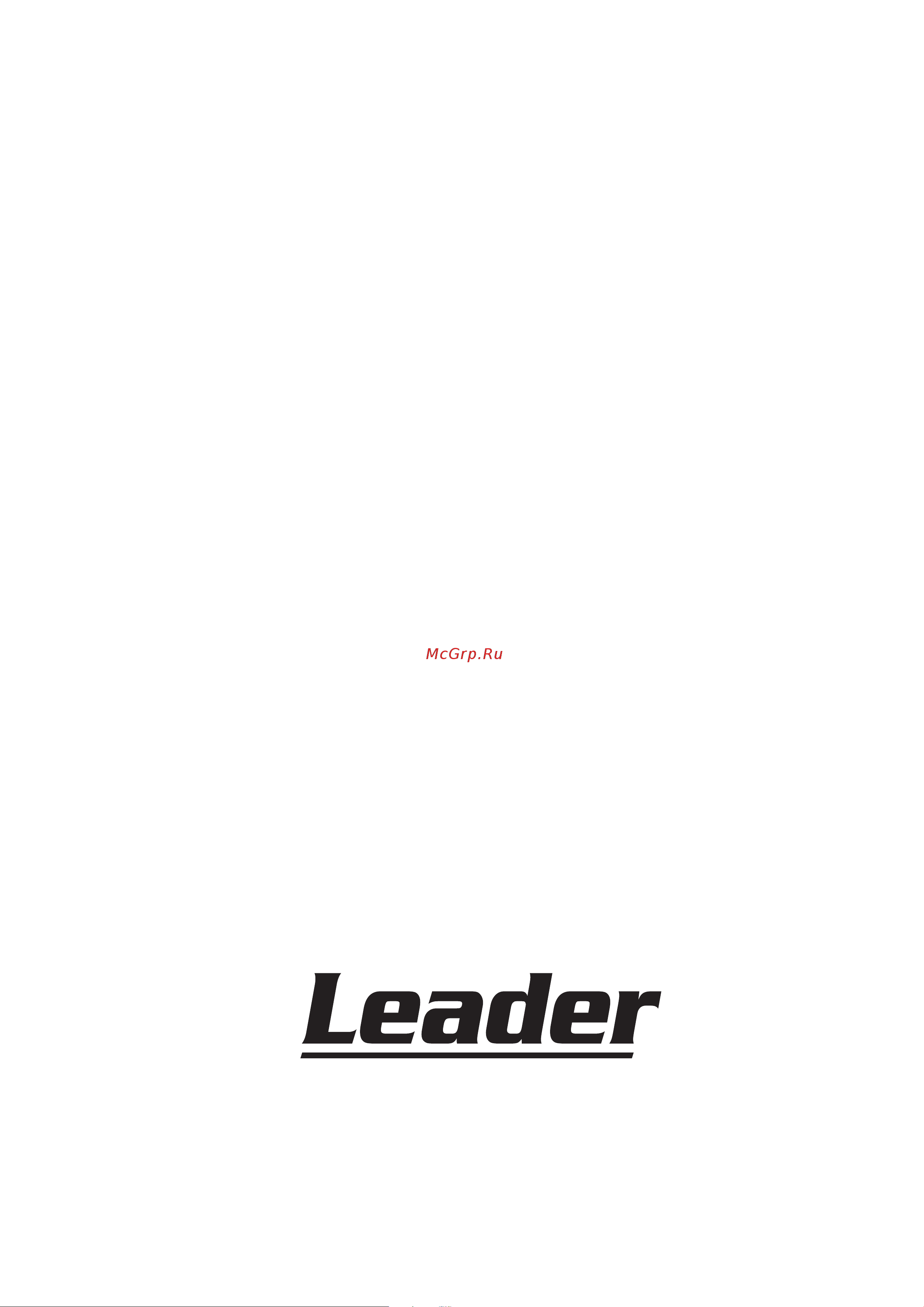 Leader VS 377A Руководство по эксплуатации онлайн