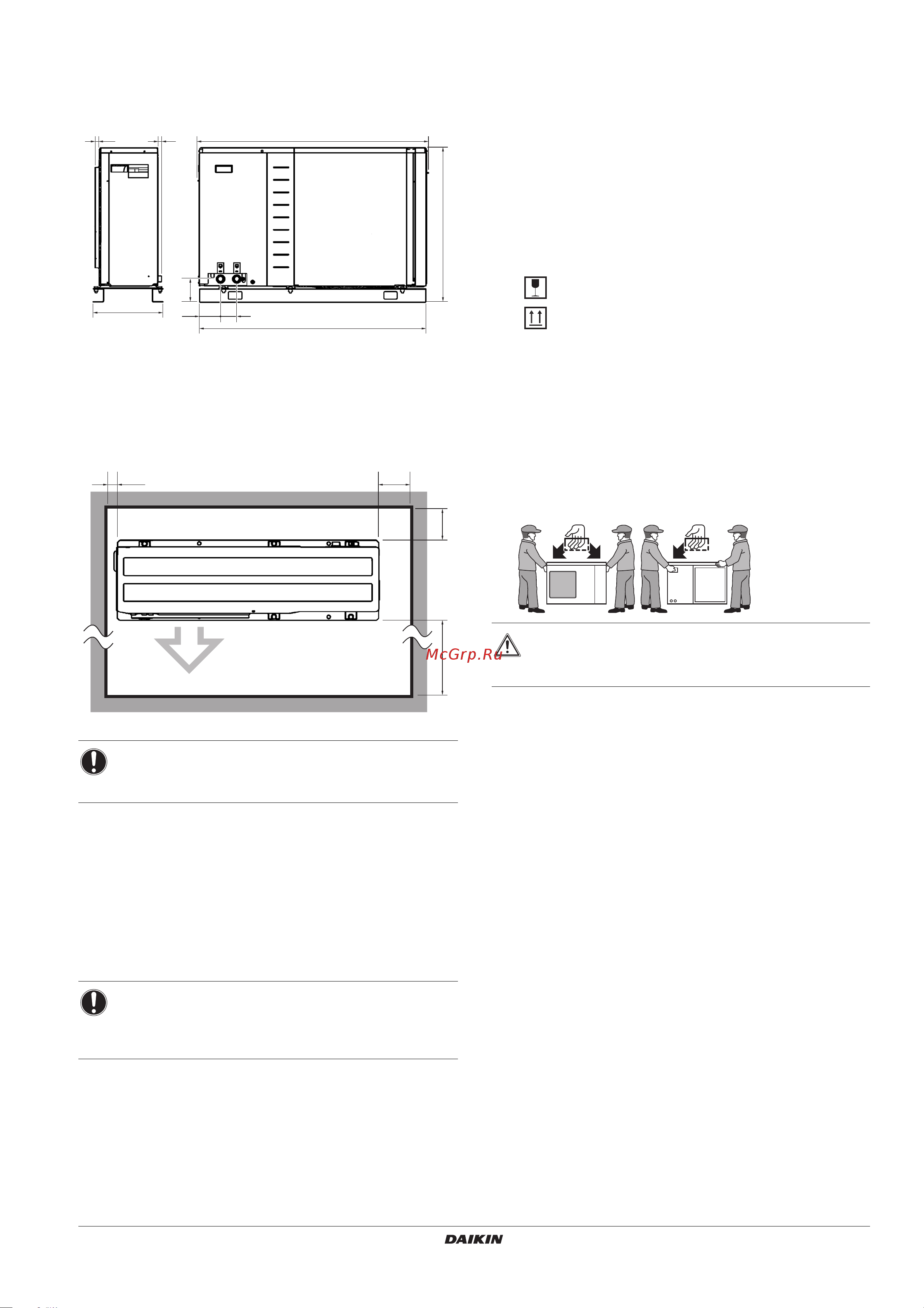 Daikin EBHQ006BBV3 [11/24] Handling and unpacking the unit