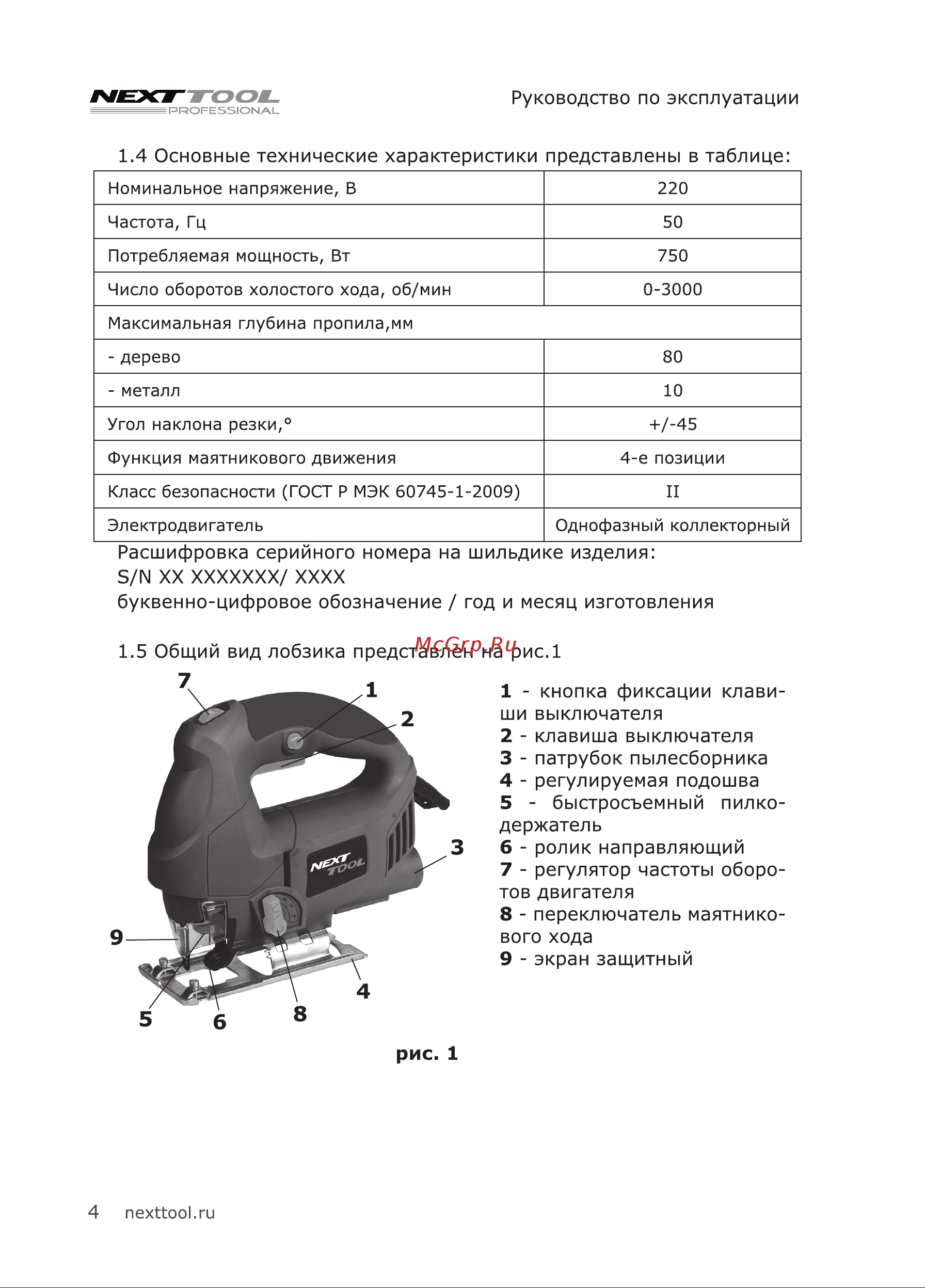 NEXTTOOL EL-750E [4/20] Рис 1