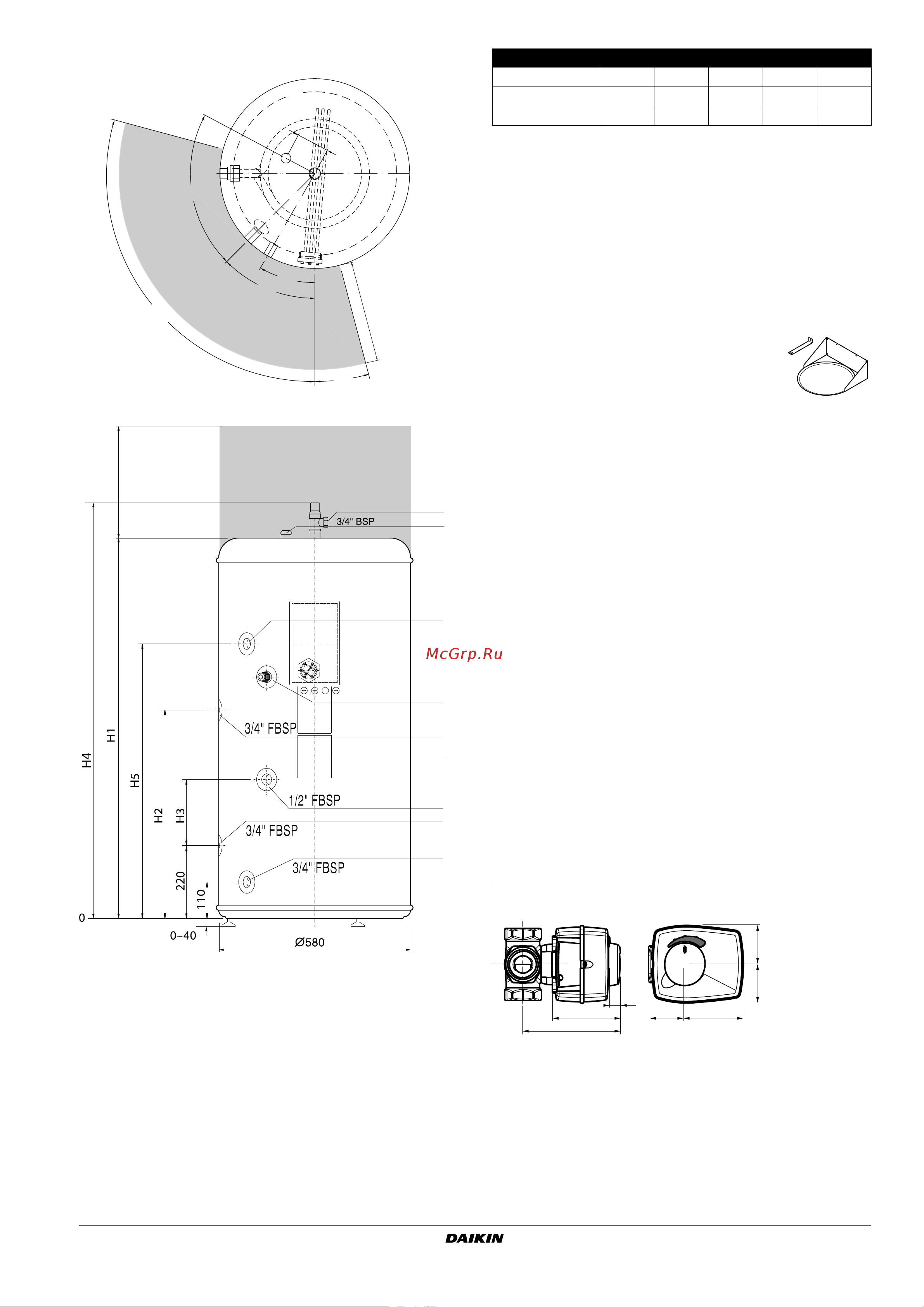 Daikin EKHWSU300B3V3 [5/16] Connecting the 3 way valve