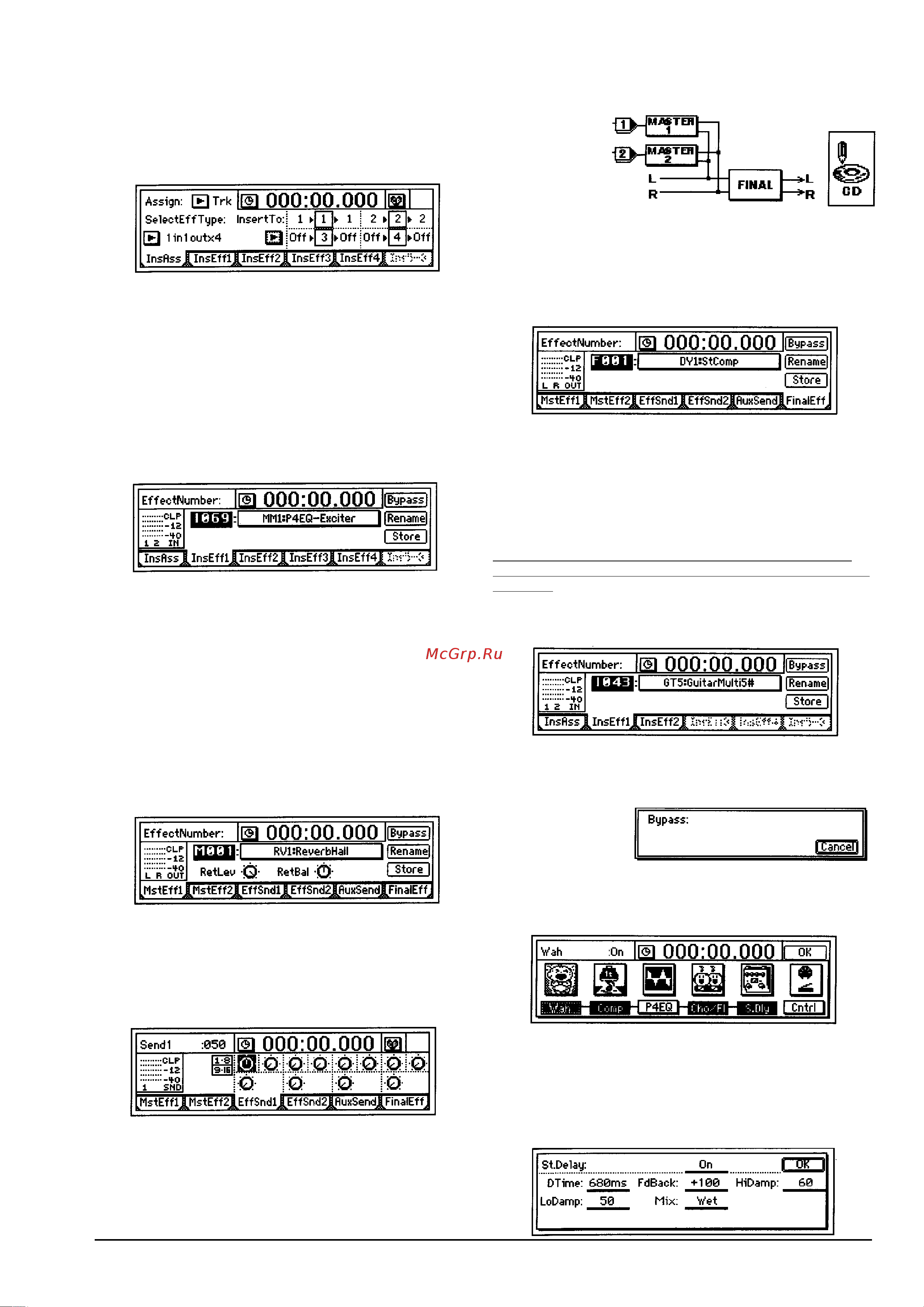 Korg D16 [17/67] Effectnumber 000 00 00 bypass