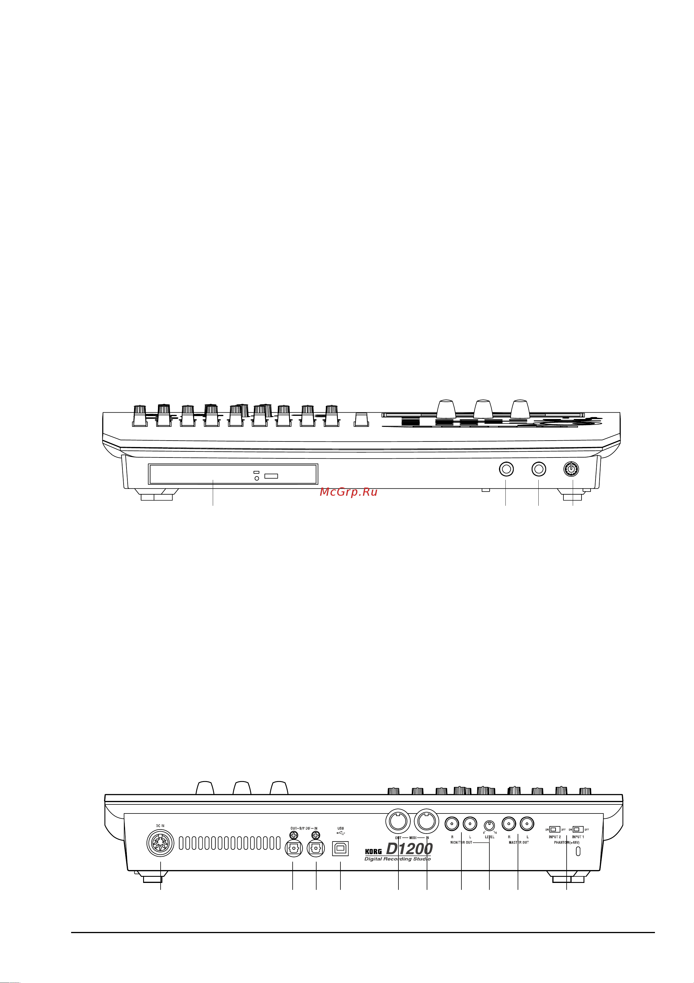 Korg D1200 [5/88] Лицевая панель