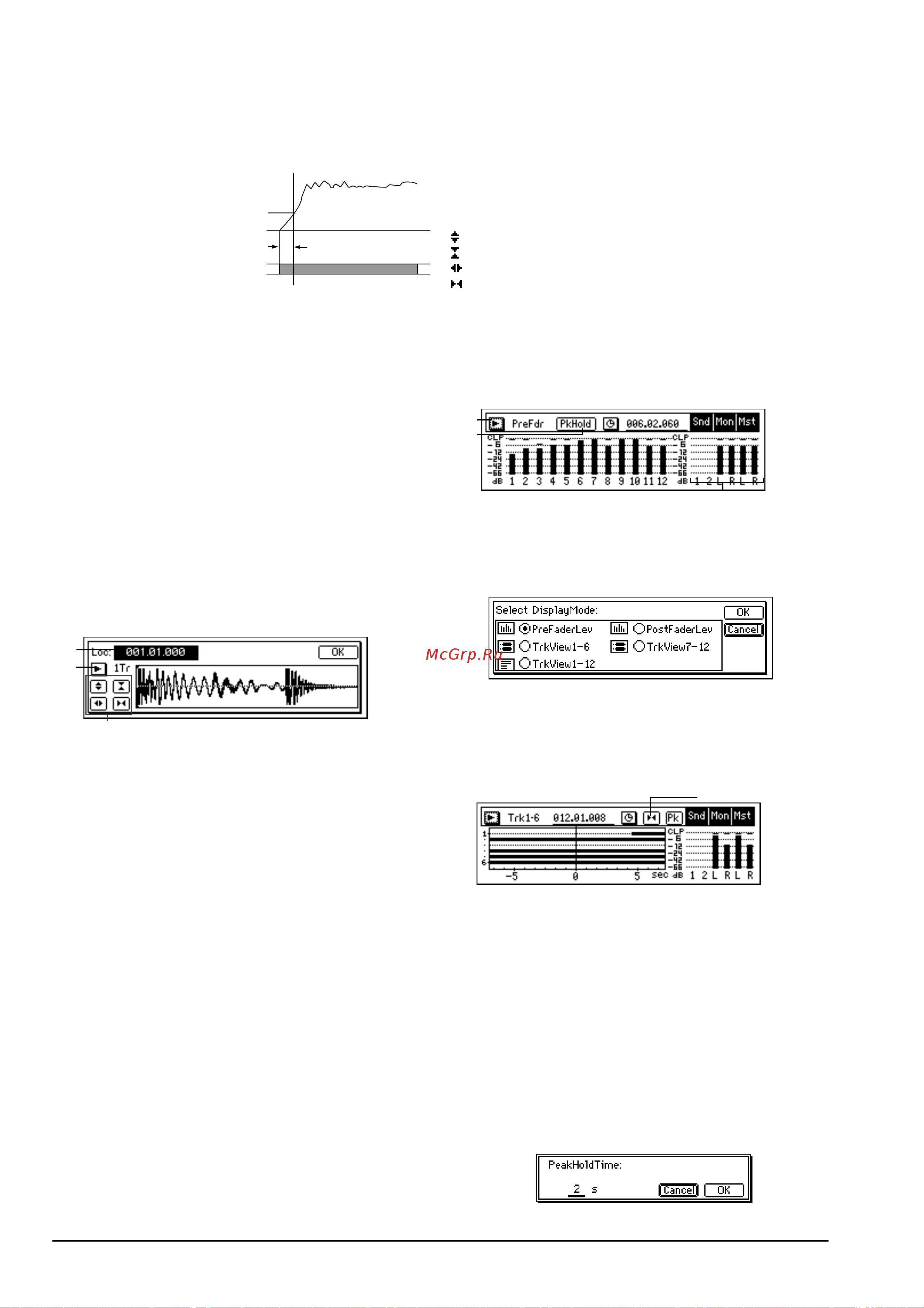 Korg D1200 [66/88] Измеритель дисплей дорожек