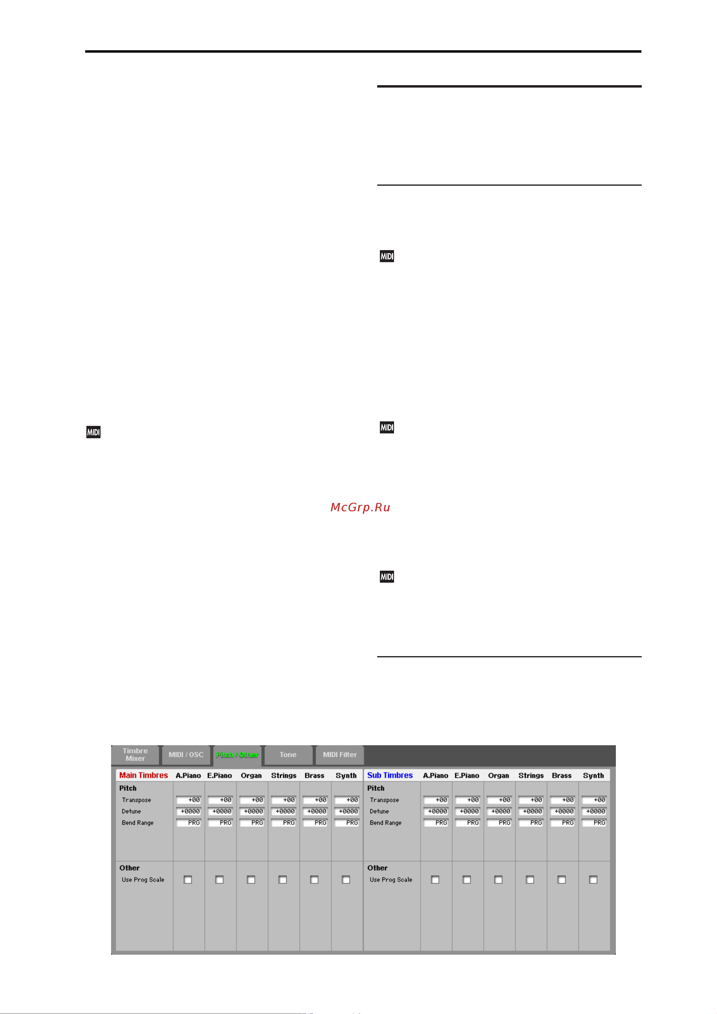 Korg PS60 [12/148] Pitch other
