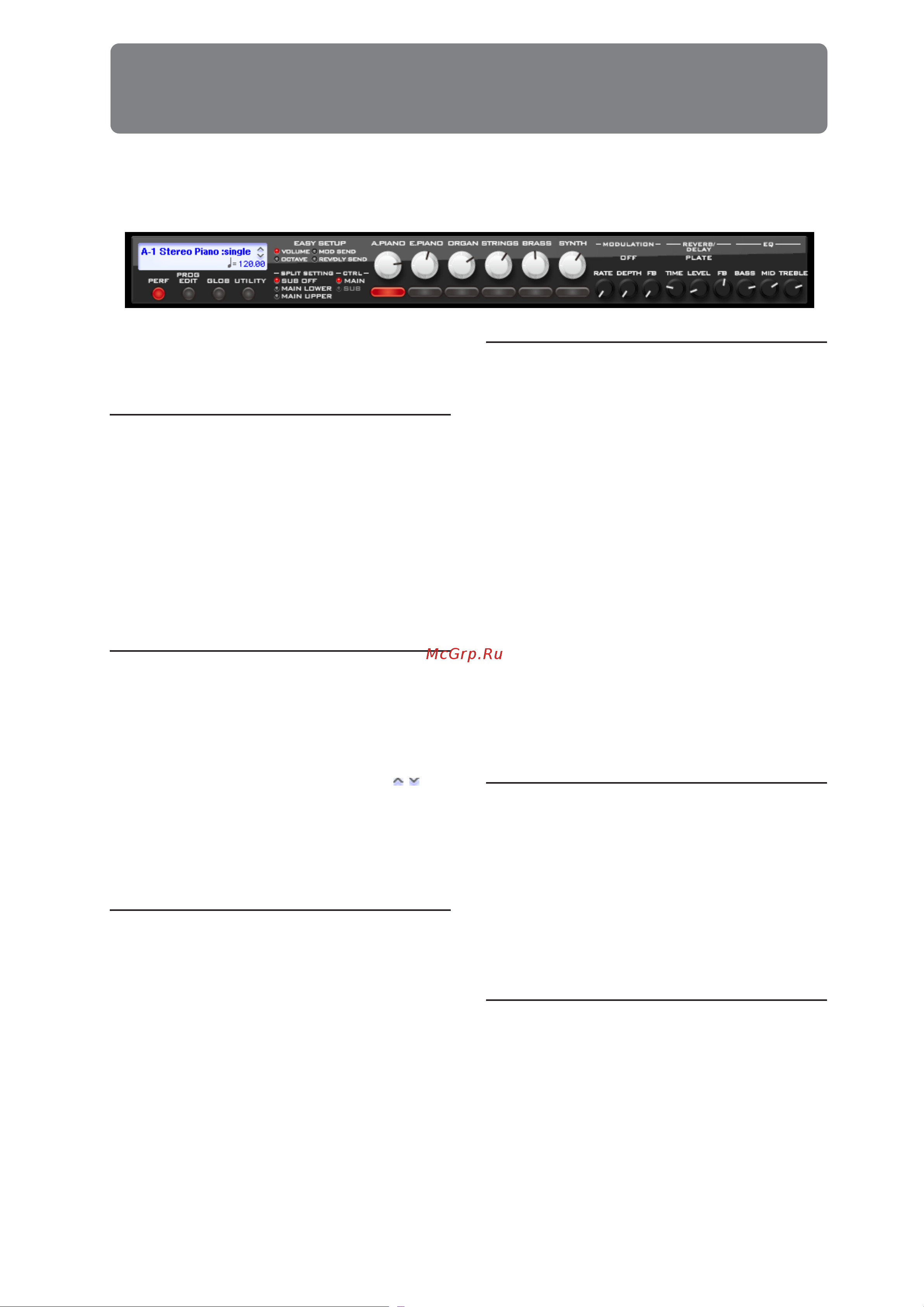 Korg PS60 [5/148] Редактирование перфомансов