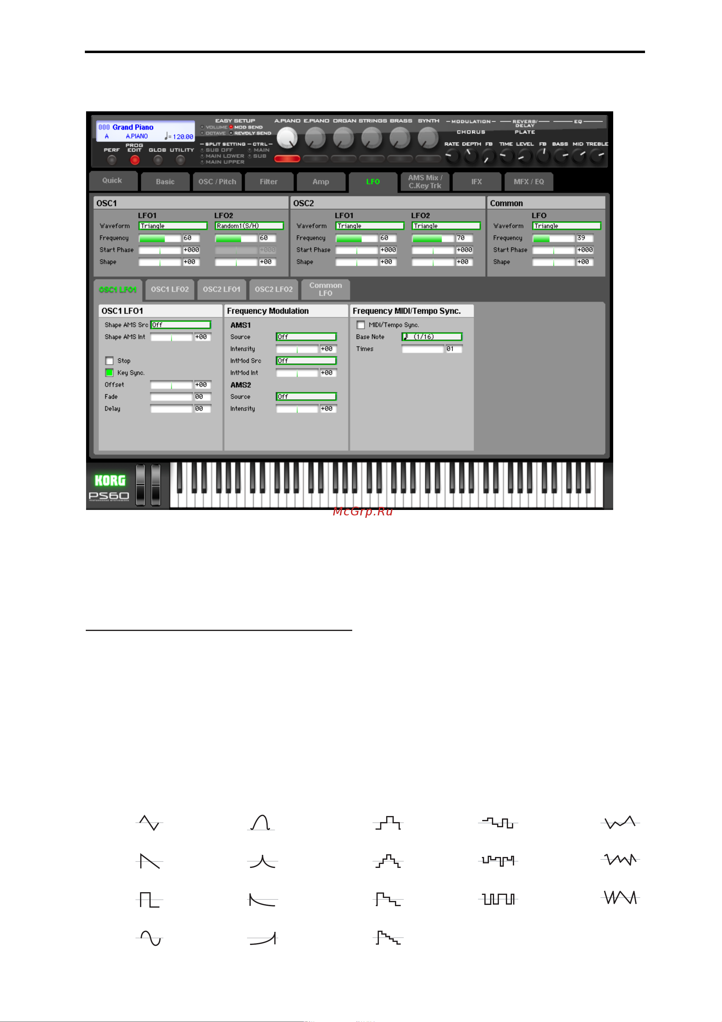 Korg PS60 [54/148] Lfo1 lfo2