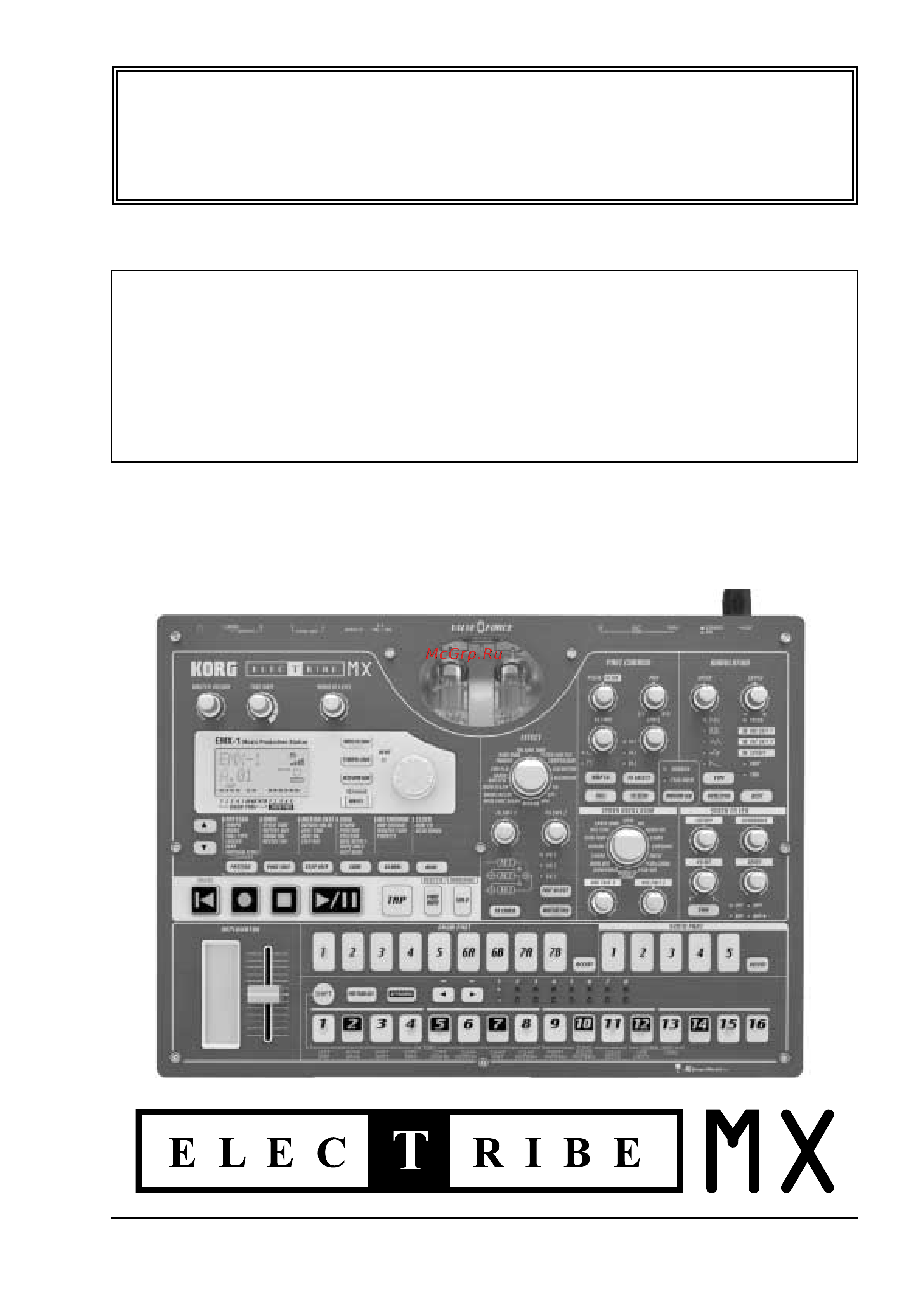 Korg Electribe EMX-1 Инструкция по эксплуатации онлайн