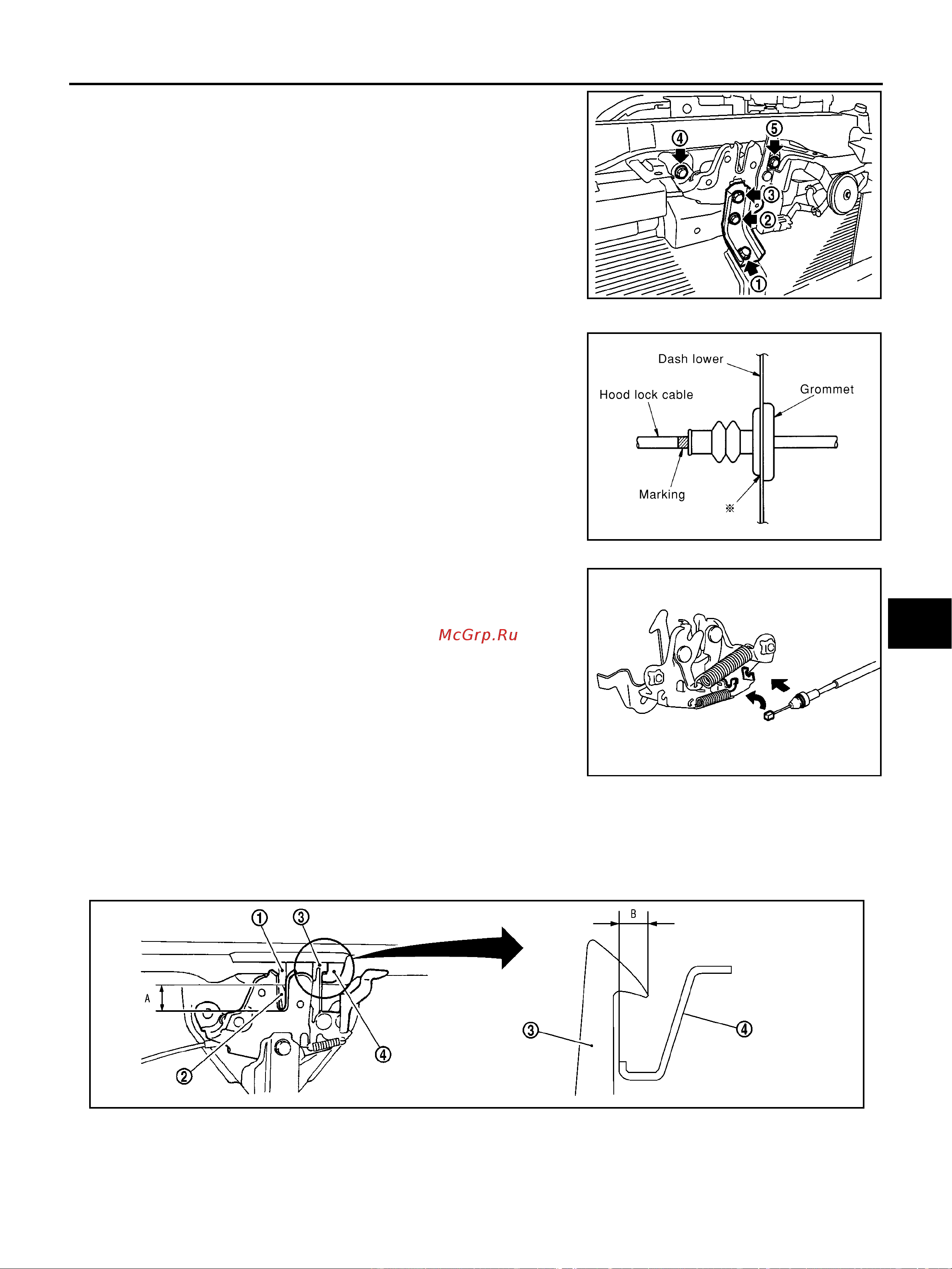 Nissan Note [11/238] Hood lock control inspection
