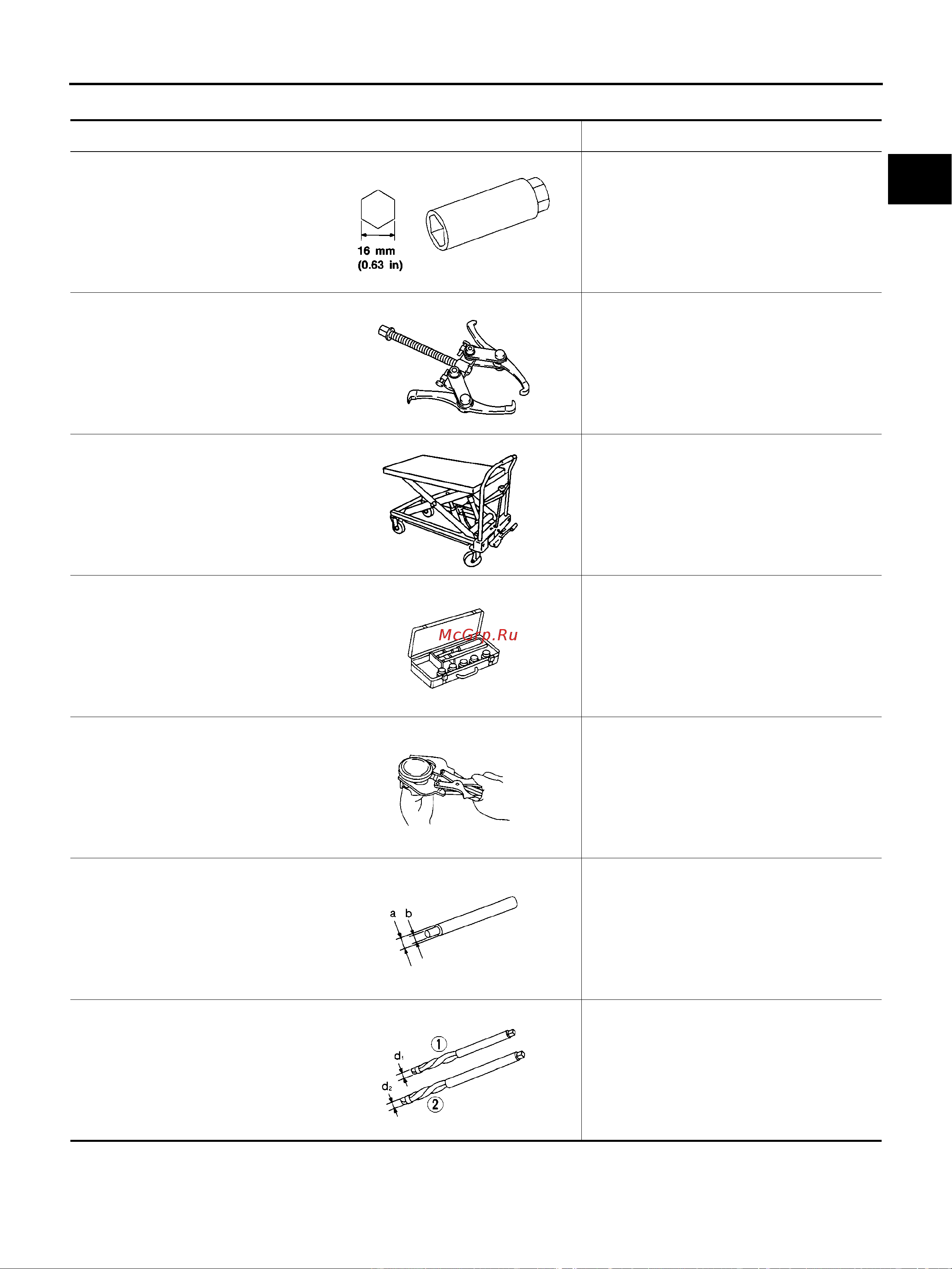 Nissan Note [11/334] Commercial service tools