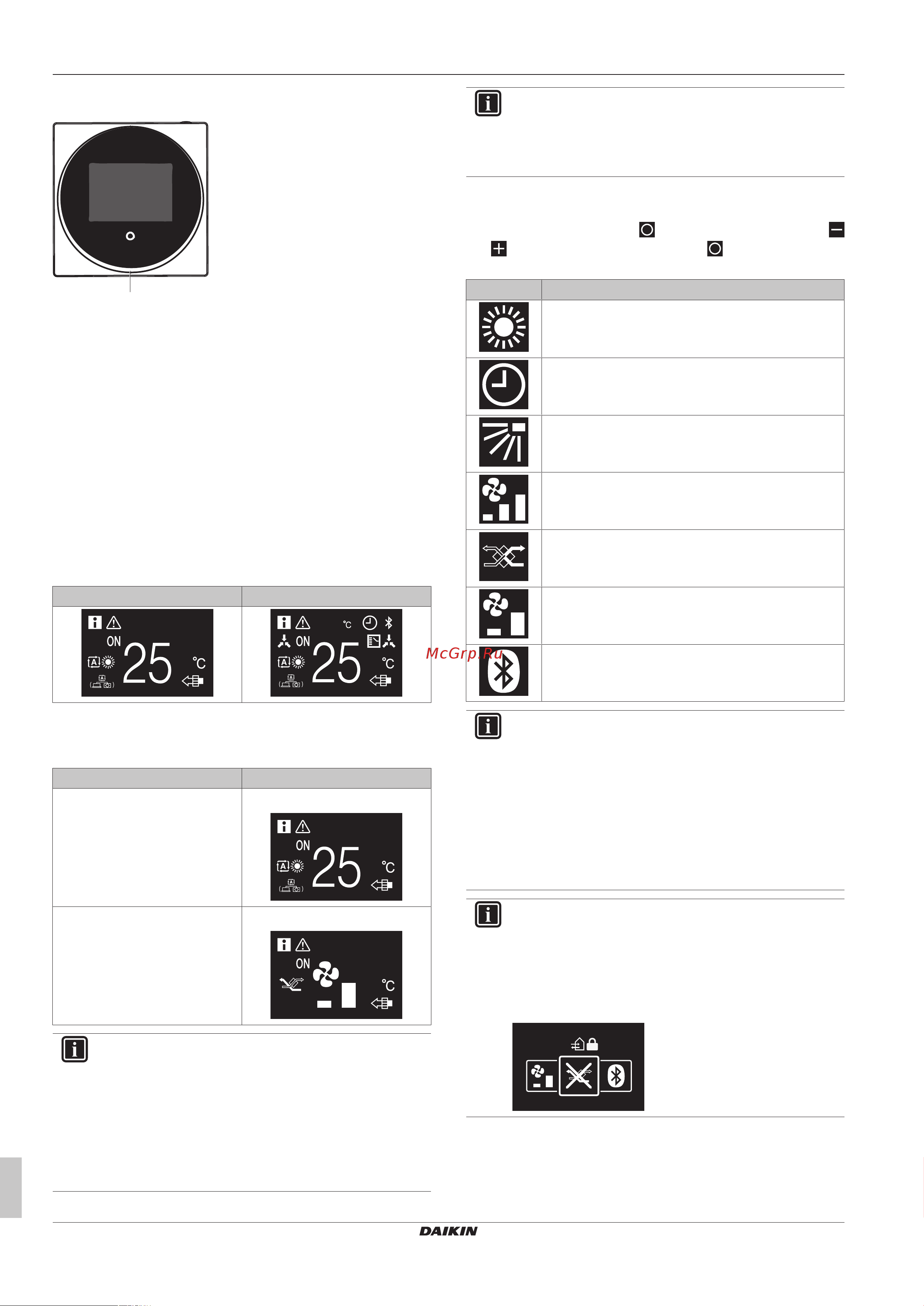 Daikin BRC1H81W7 [6/52] Status indicator