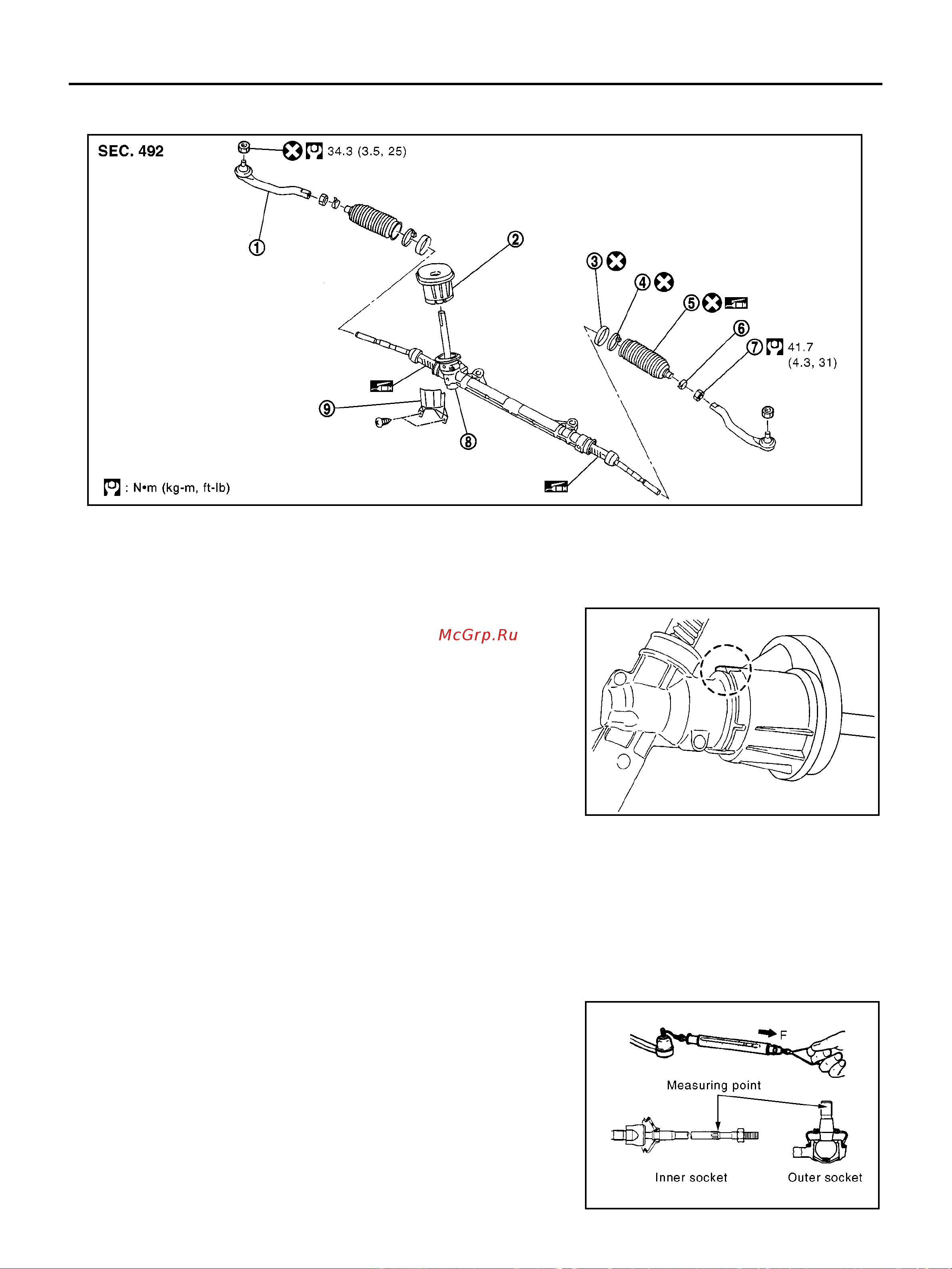Nissan Note [10/14] Power steering gear and linkage