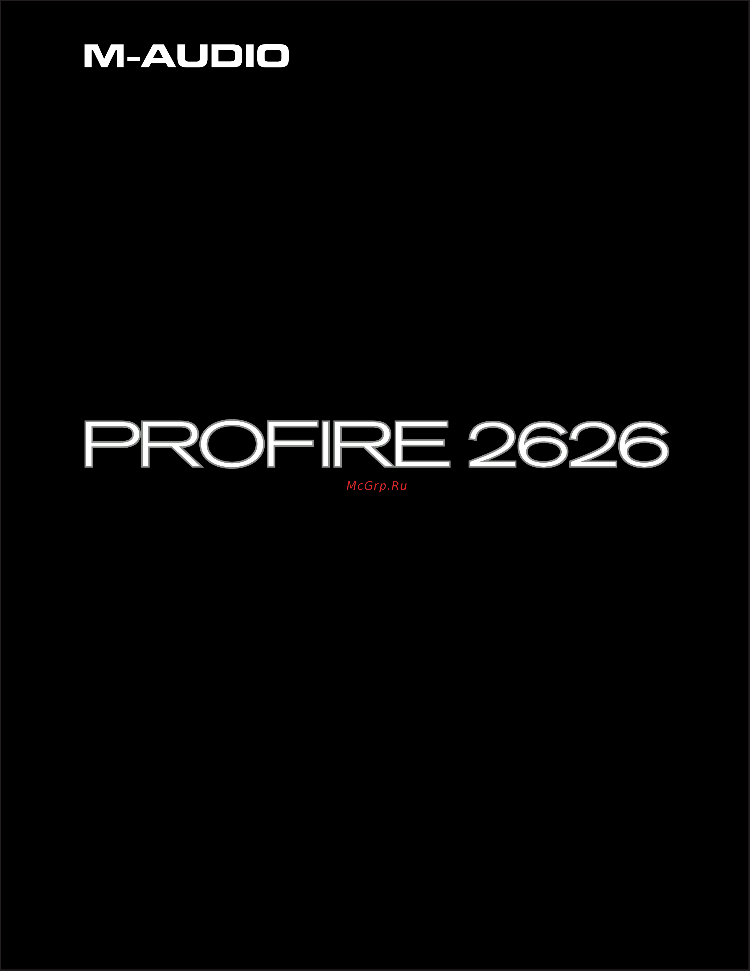 M-Audio ProFire 2626 Руководство по эксплуатации онлайн