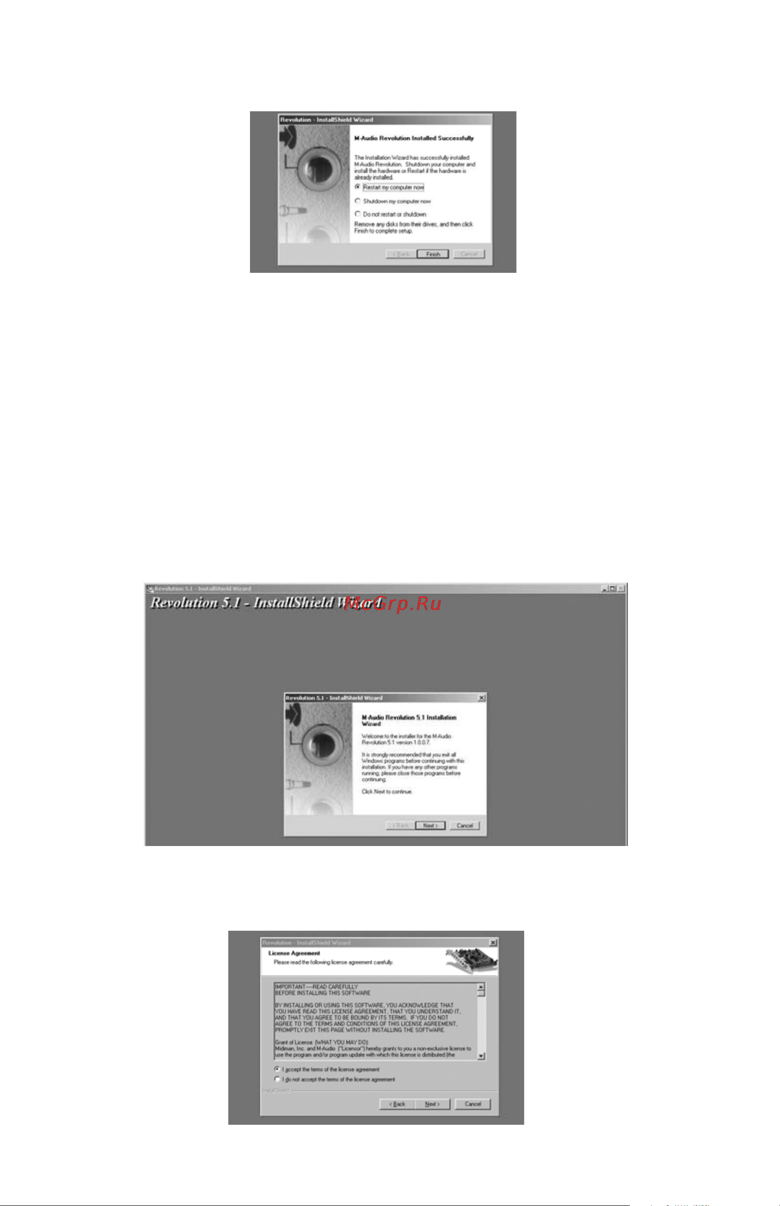 M-Audio Revolution 5.1 [10/36] Windows 98se installation