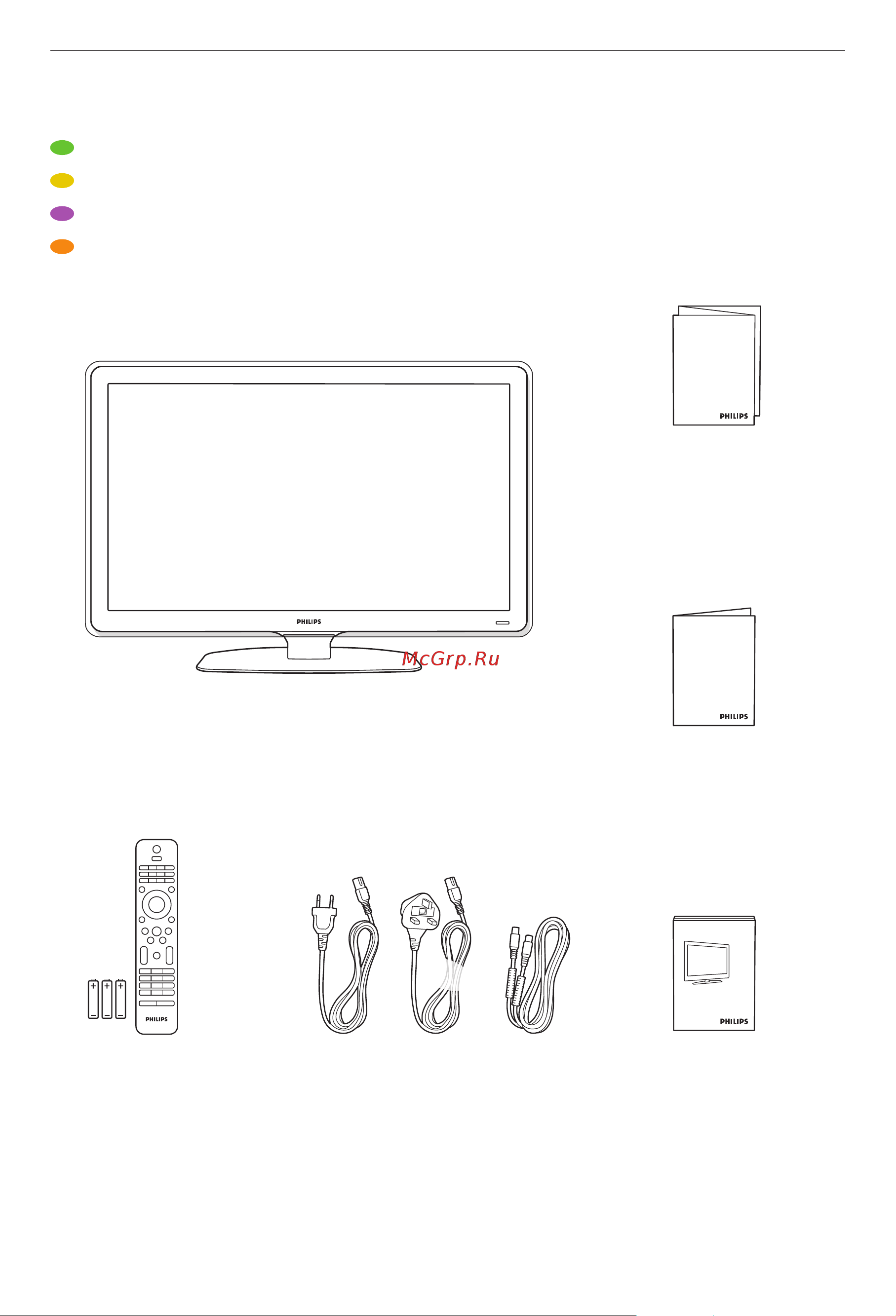 Philips 52PFL9703D [2/12] Zawartość opakowania a doboz tartalma obsah balení