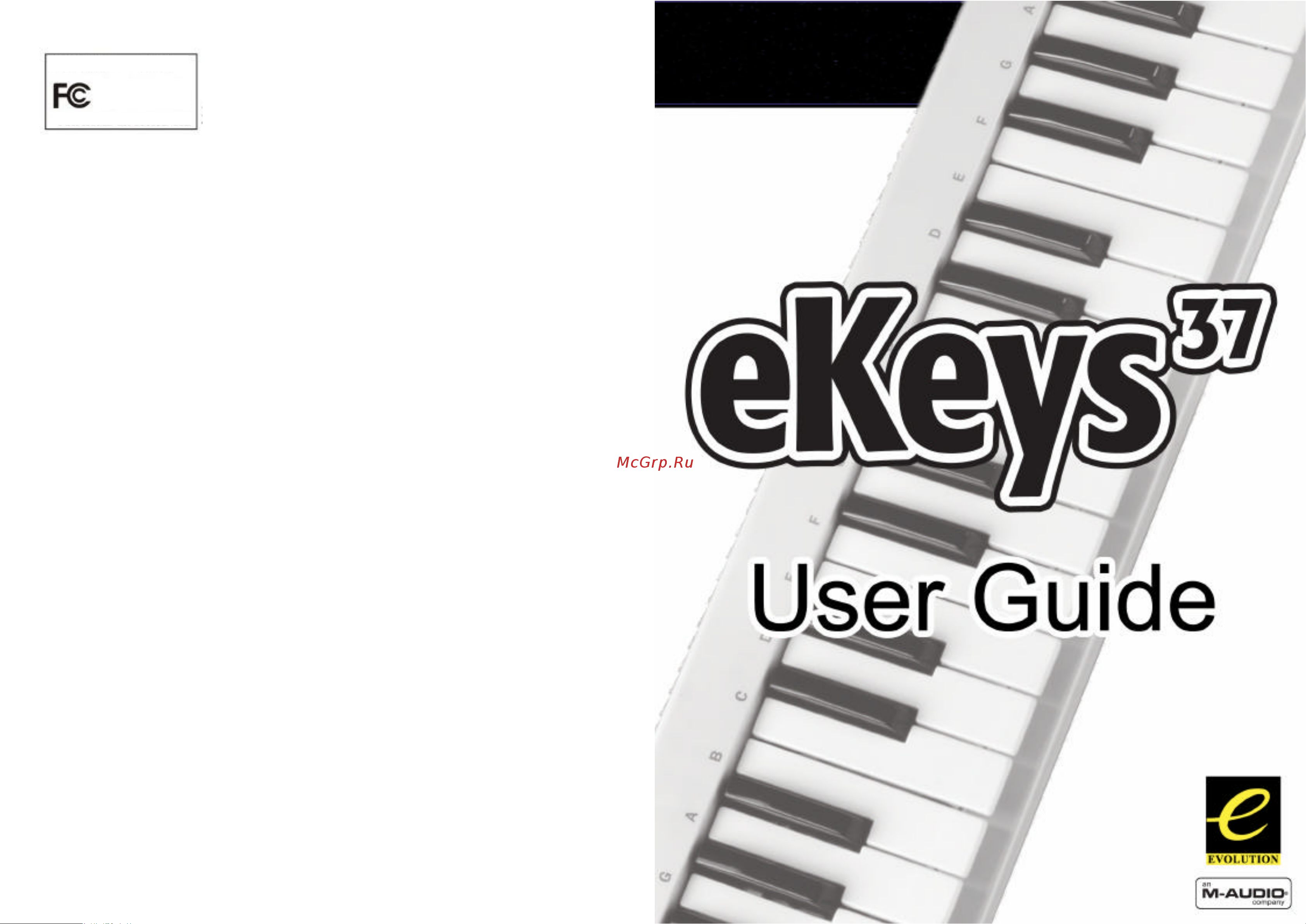 M-Audio eKeys Инструкция по использованию онлайн