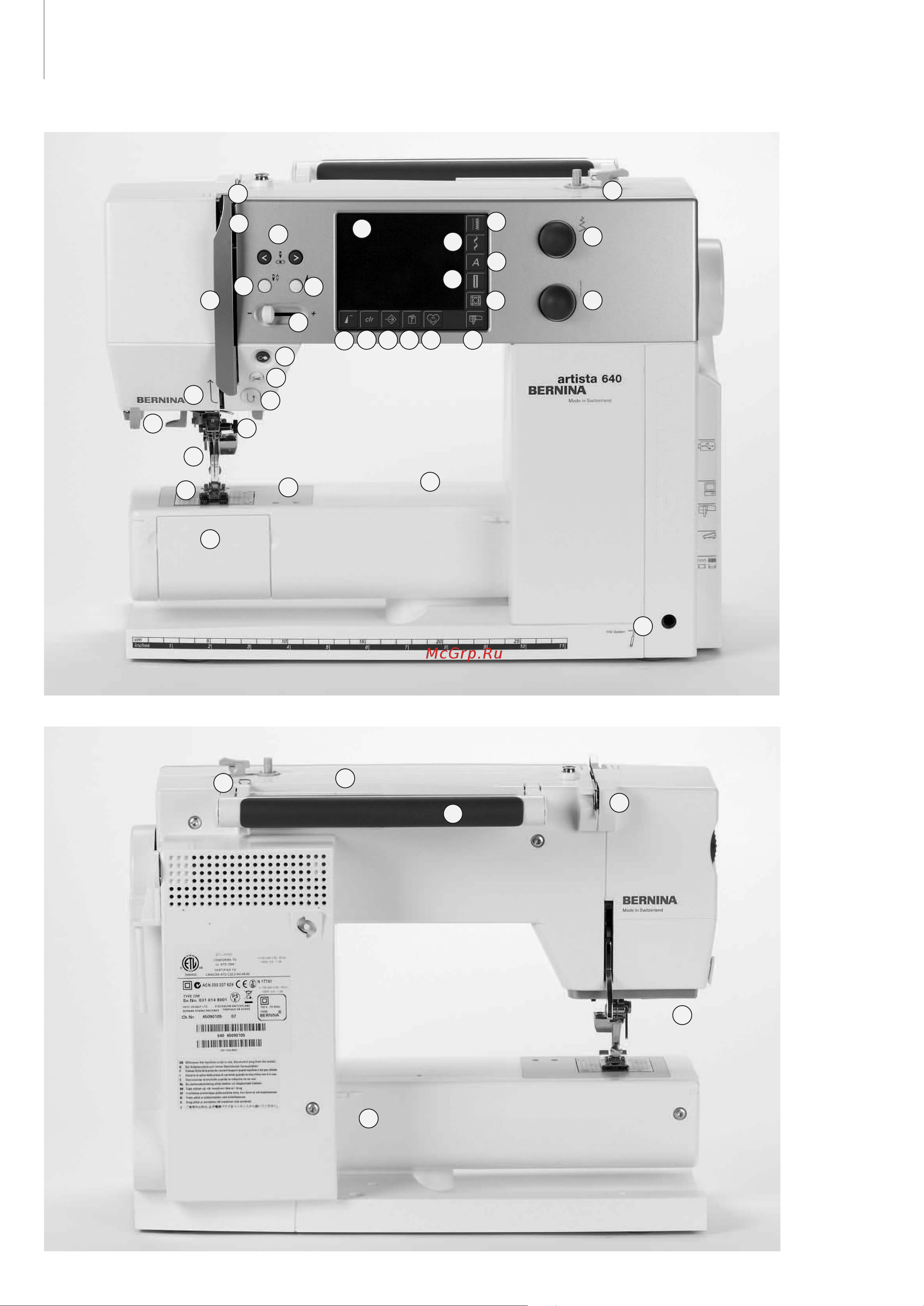 Bernina Artista 640 [6/170] Детали artista 640