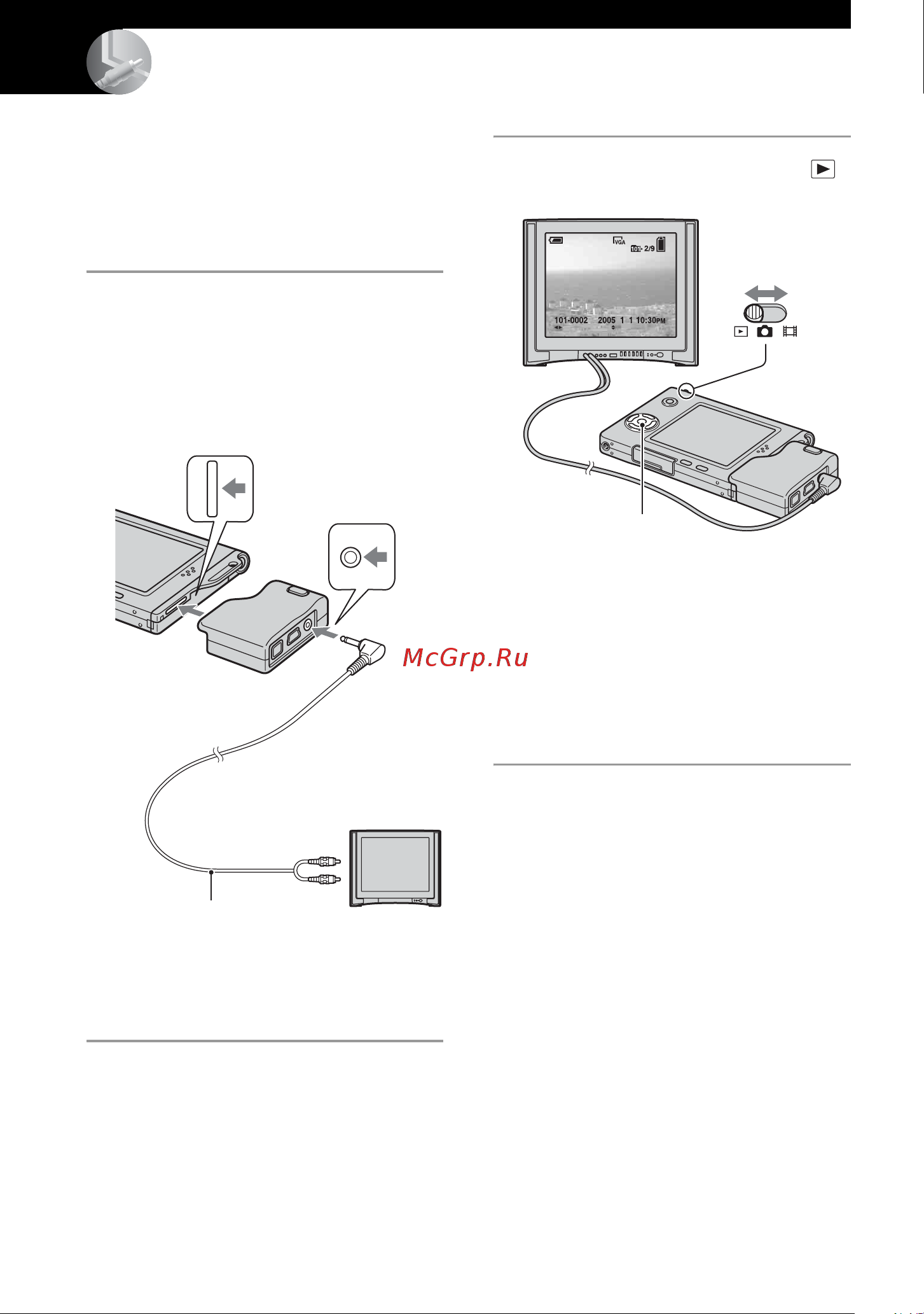 Sony Cyber-Shot DSC-T7 [184/211] Hur man ansluter kameran till en tv