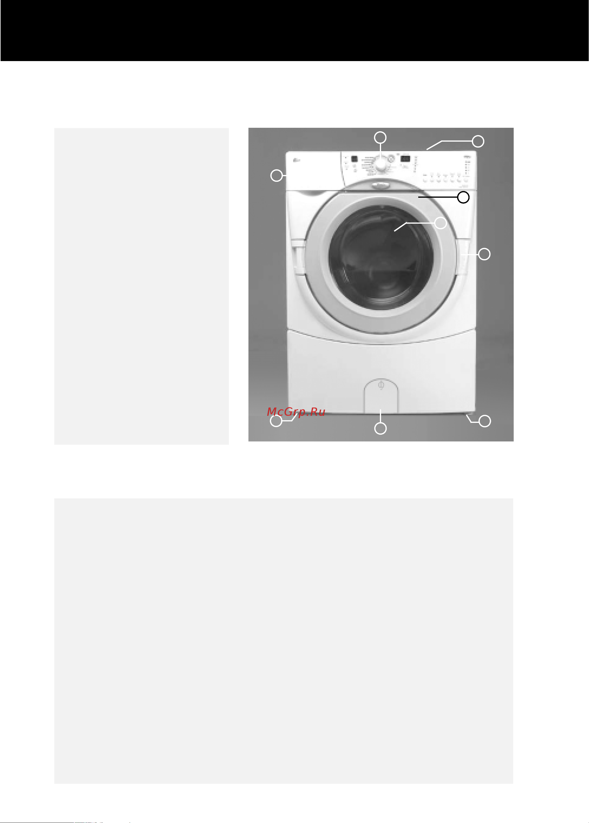 Whirlpool AWM 8900 [4/16] Описание стиральной машины