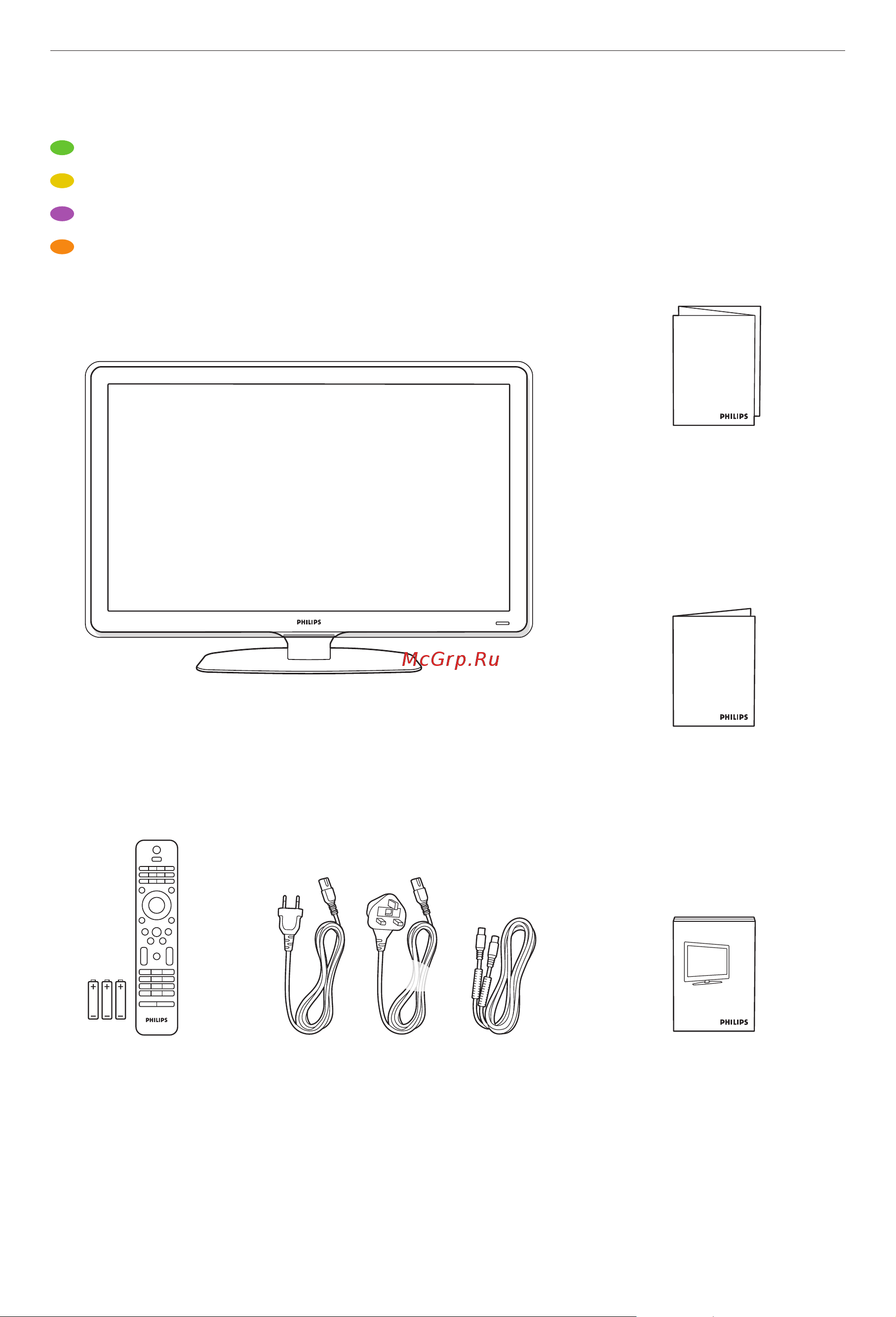 Philips 32PFL9613D [2/12] Комплект поставки