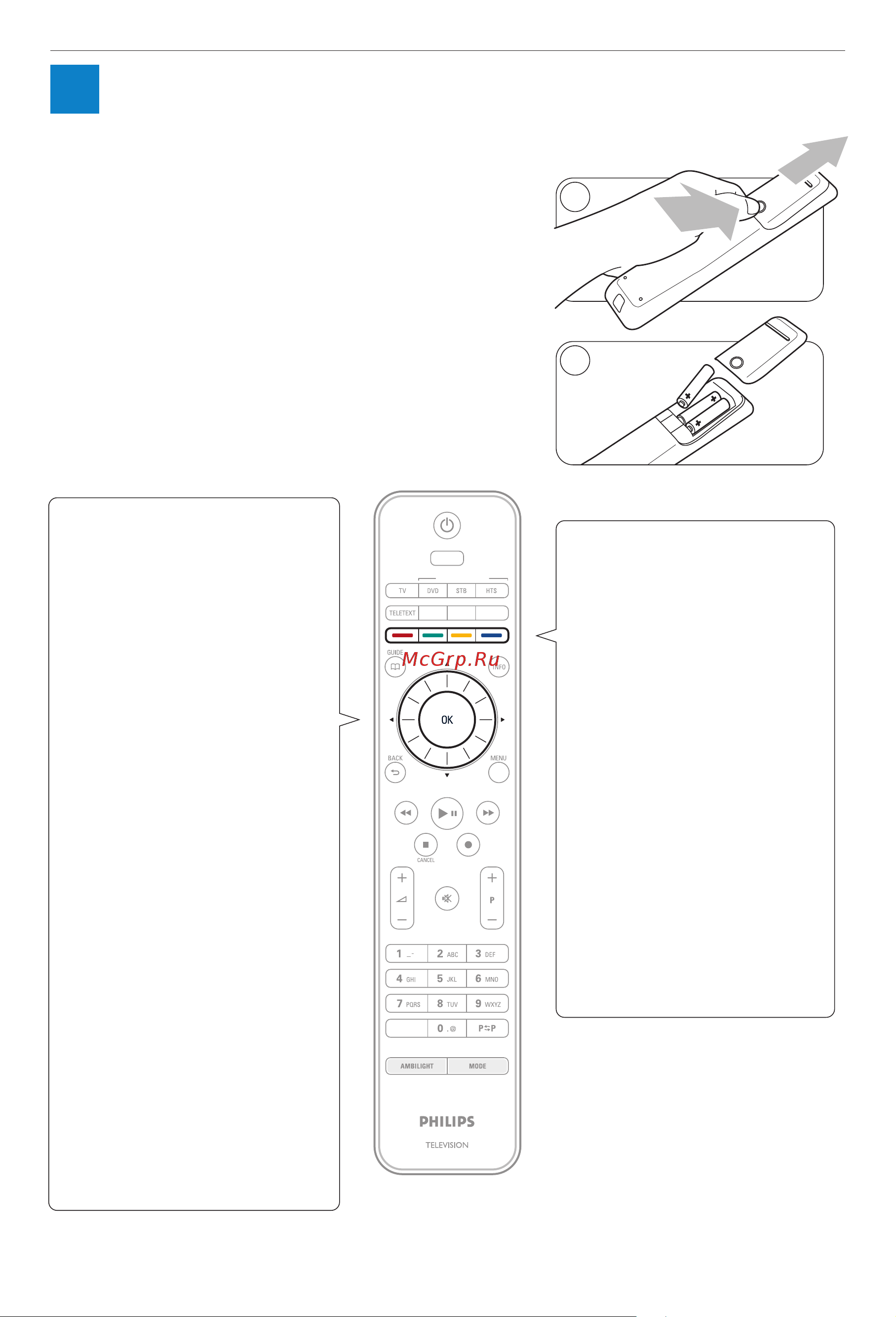 Philips 32PFL9613D [4/12] Пульт дистанционного управления