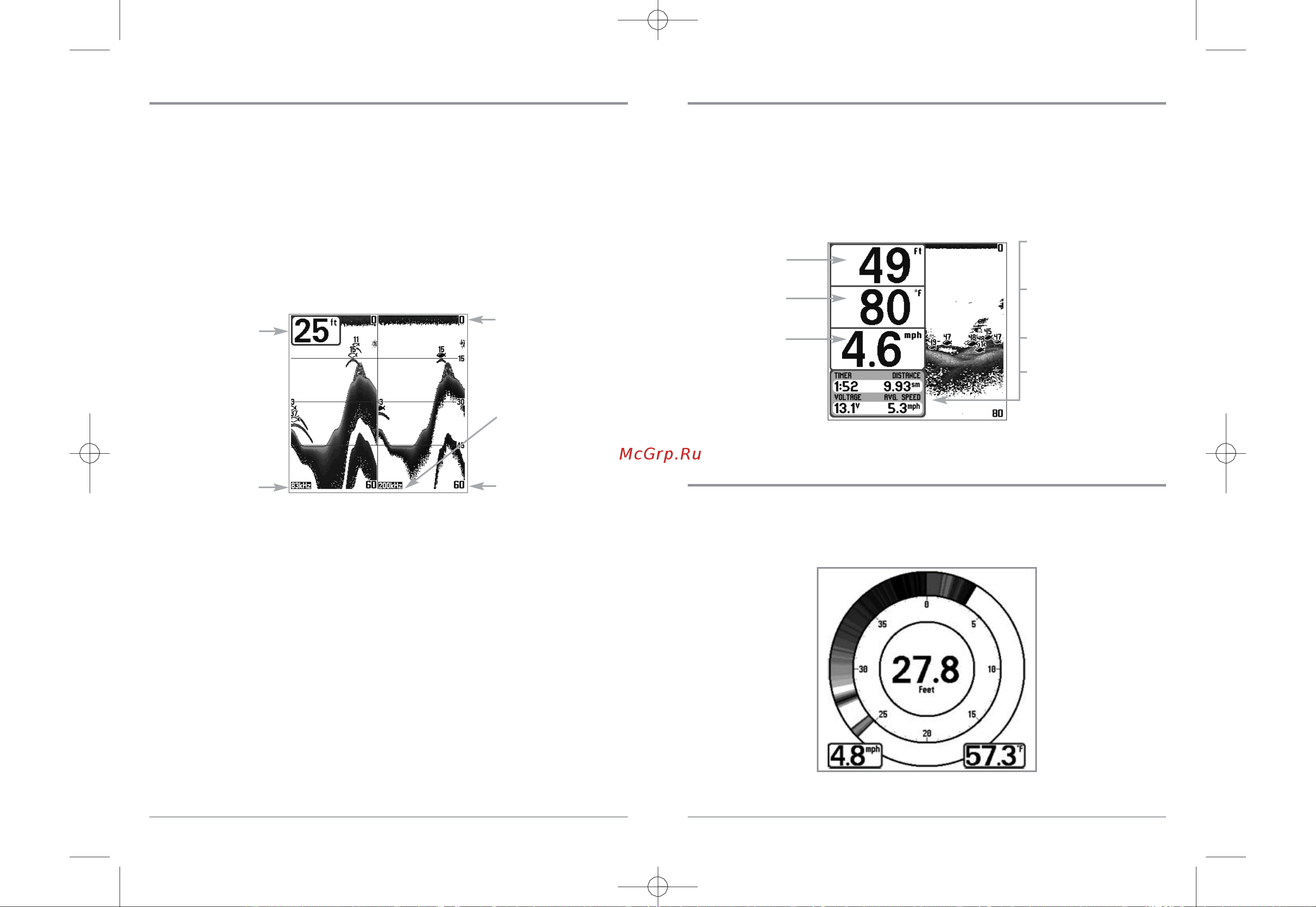 Humminbird 363 [11/55] Вид экрана раздельных лучей 200 83 khz