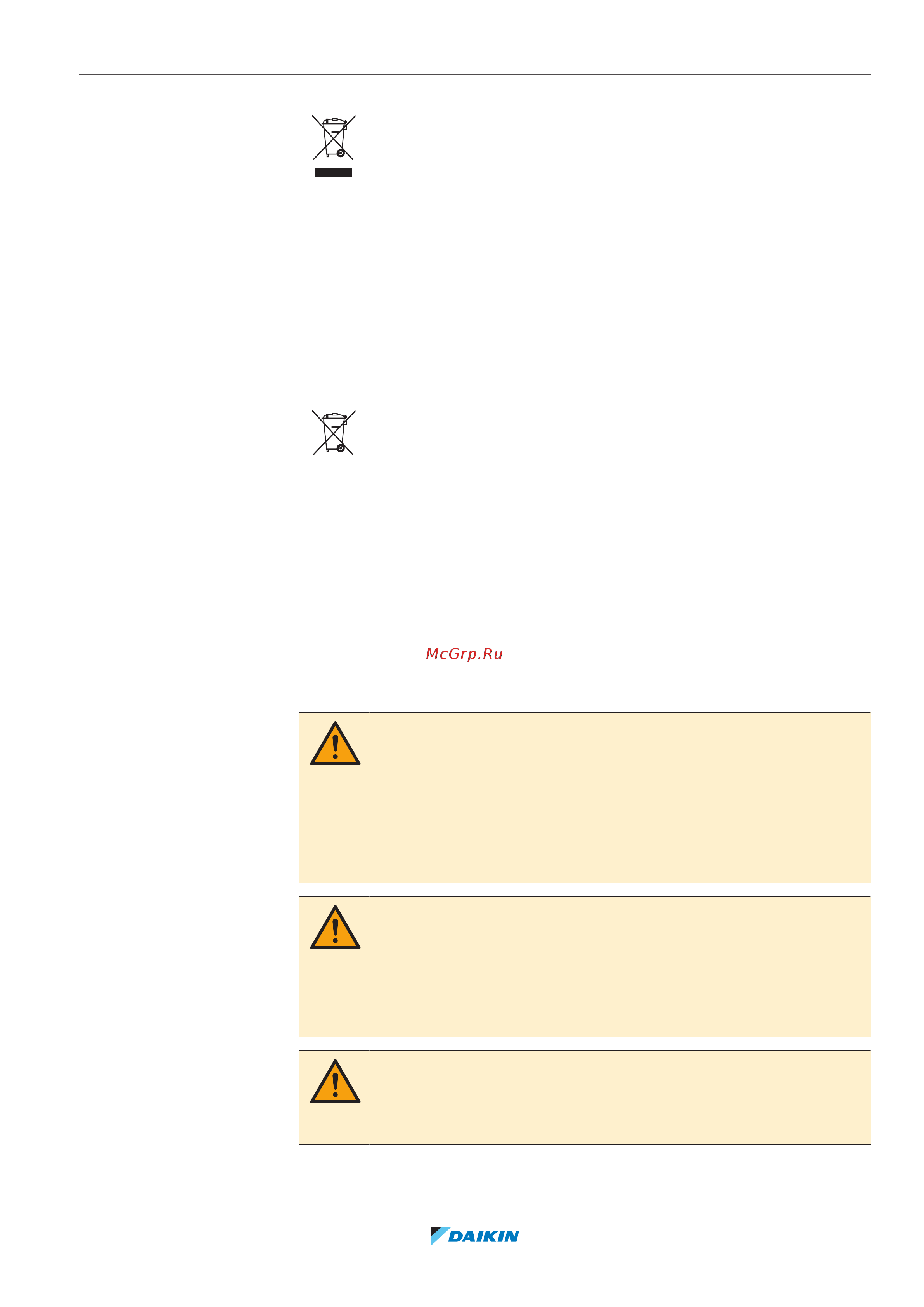 Daikin RXYTQ10U7YF [19/152] User safety instructions