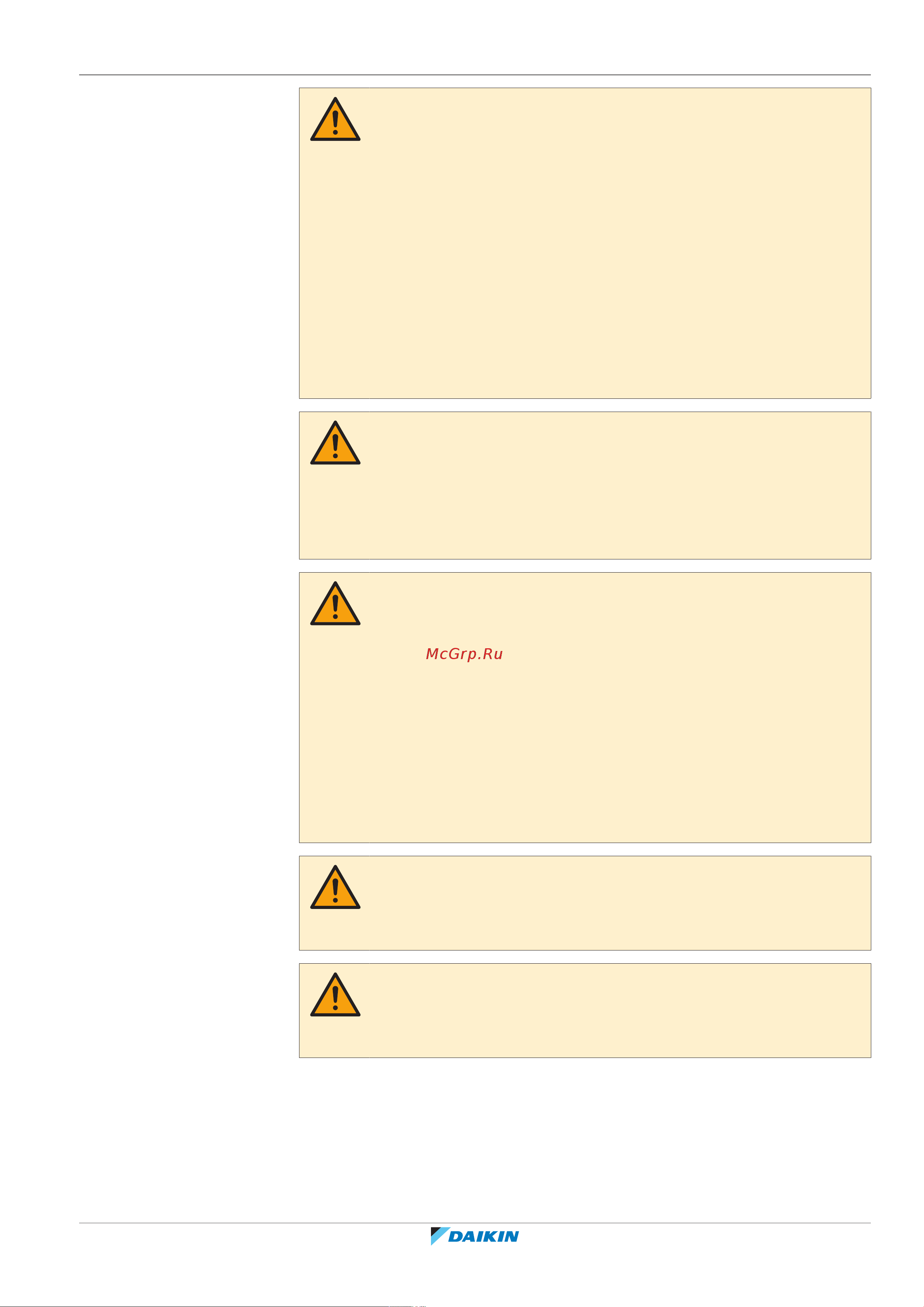 Daikin RXYTQ10U7YF [21/152] User safety instructions