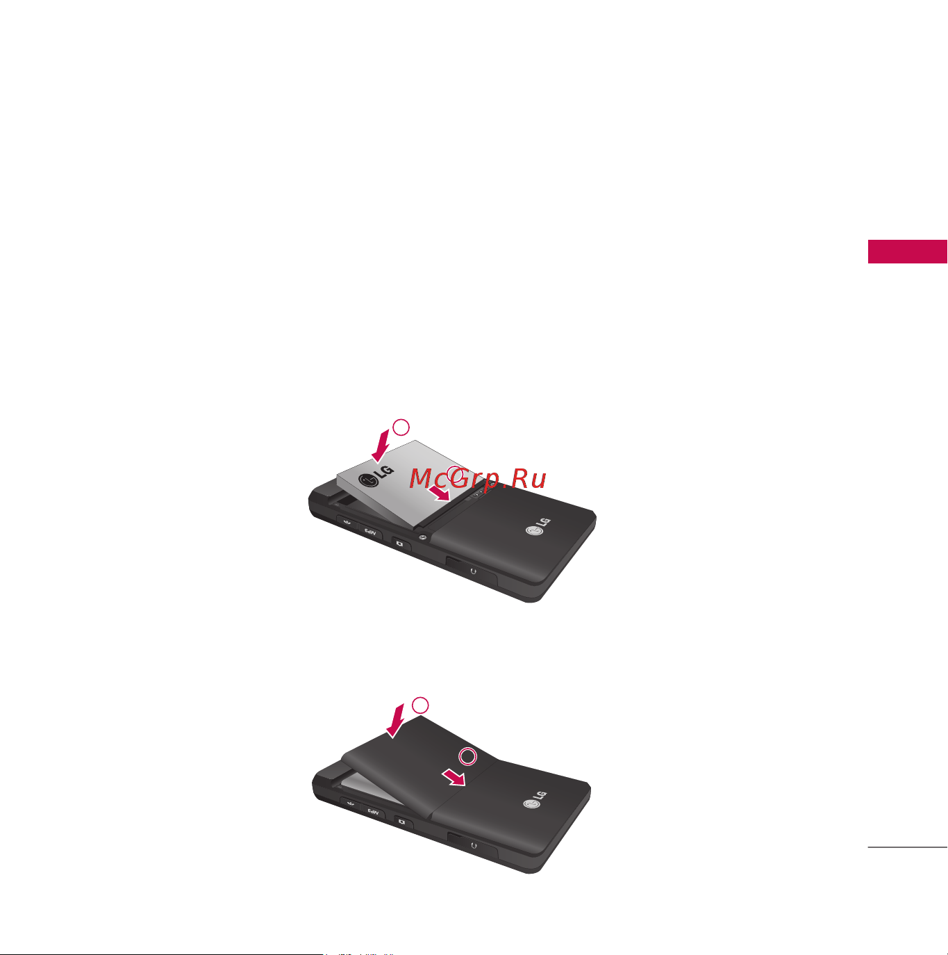 LG KE820 [30/145] Установка батареи