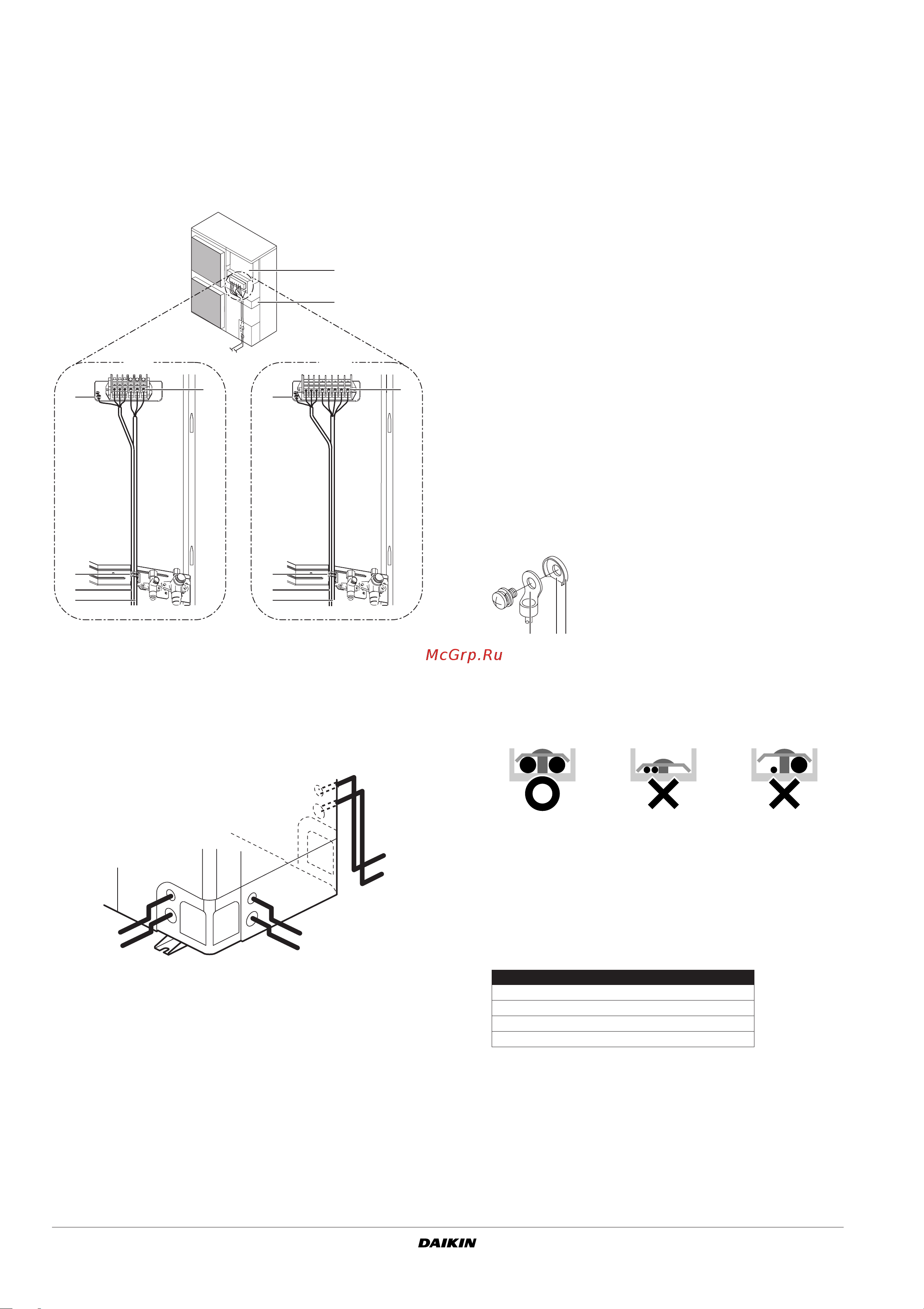 Daikin AZQS125A7W1B [16/24] Меры предосторожности при подключении блоков к линиям электропитания и проведении межблочных электрических соединений