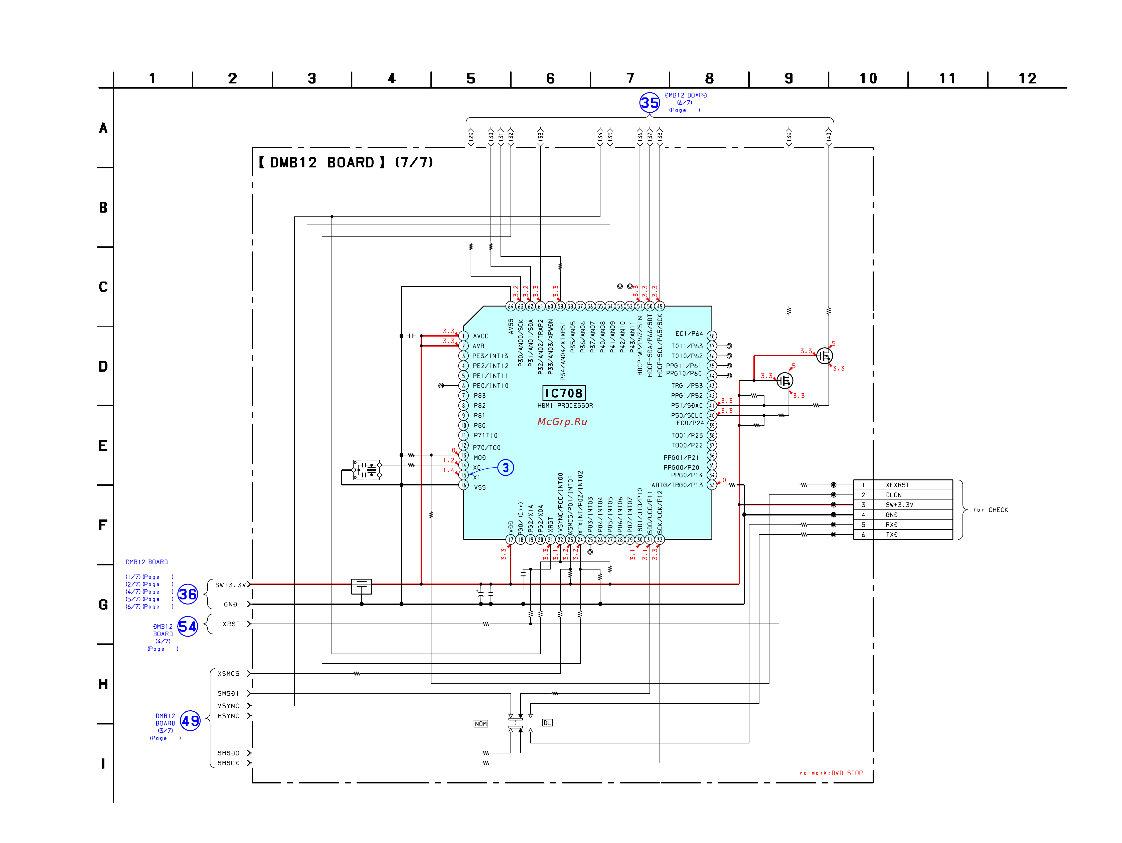 Sony HCD-DZ720 [41/92] 14 schematic diagram dmb12 board 7 7