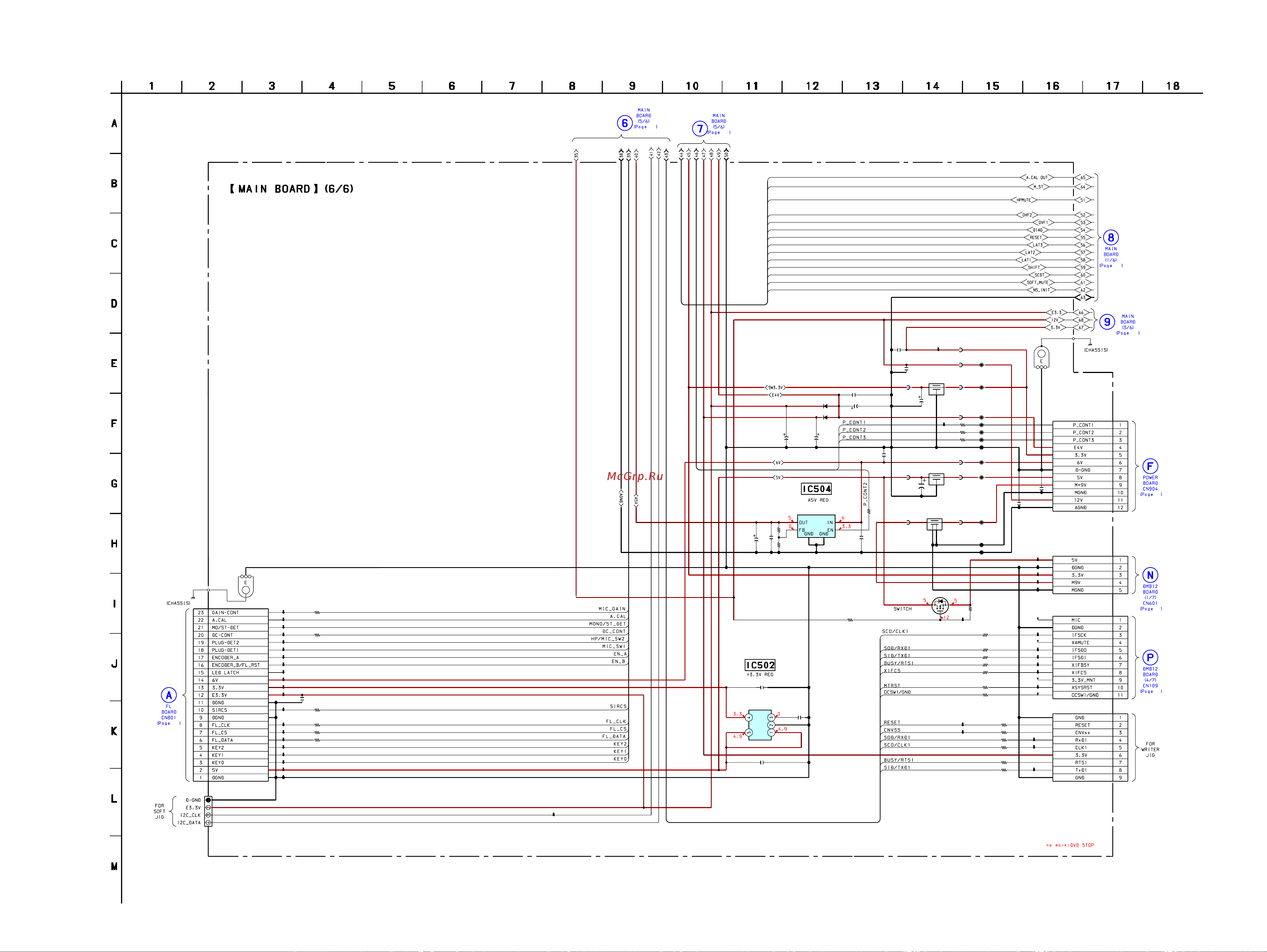 Sony HCD-DZ720 [49/92] 22 schematic diagram main board 6 6