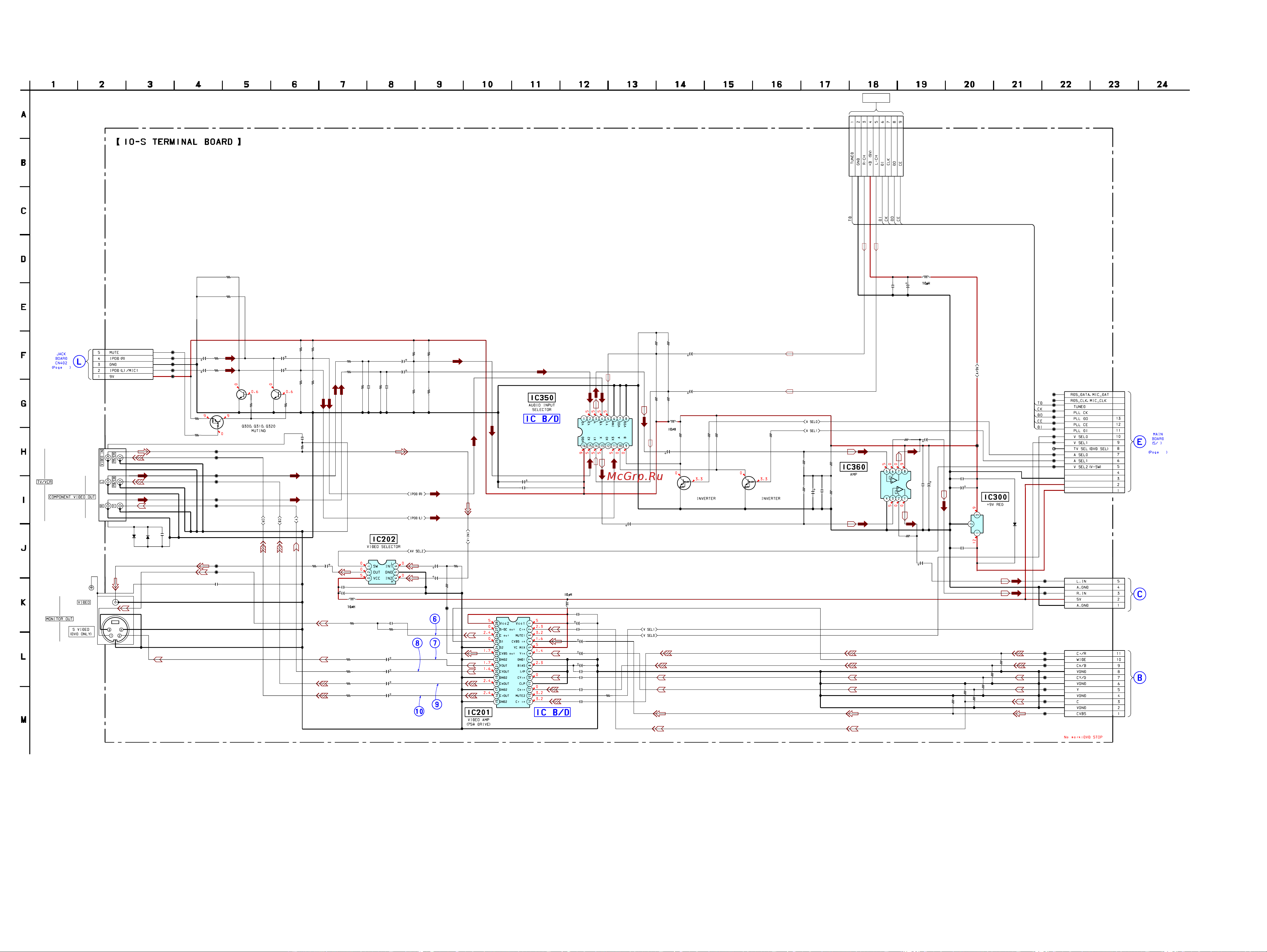 Sony HCD-DZ720 [52/92] 25 schematic diagram io s terminal board
