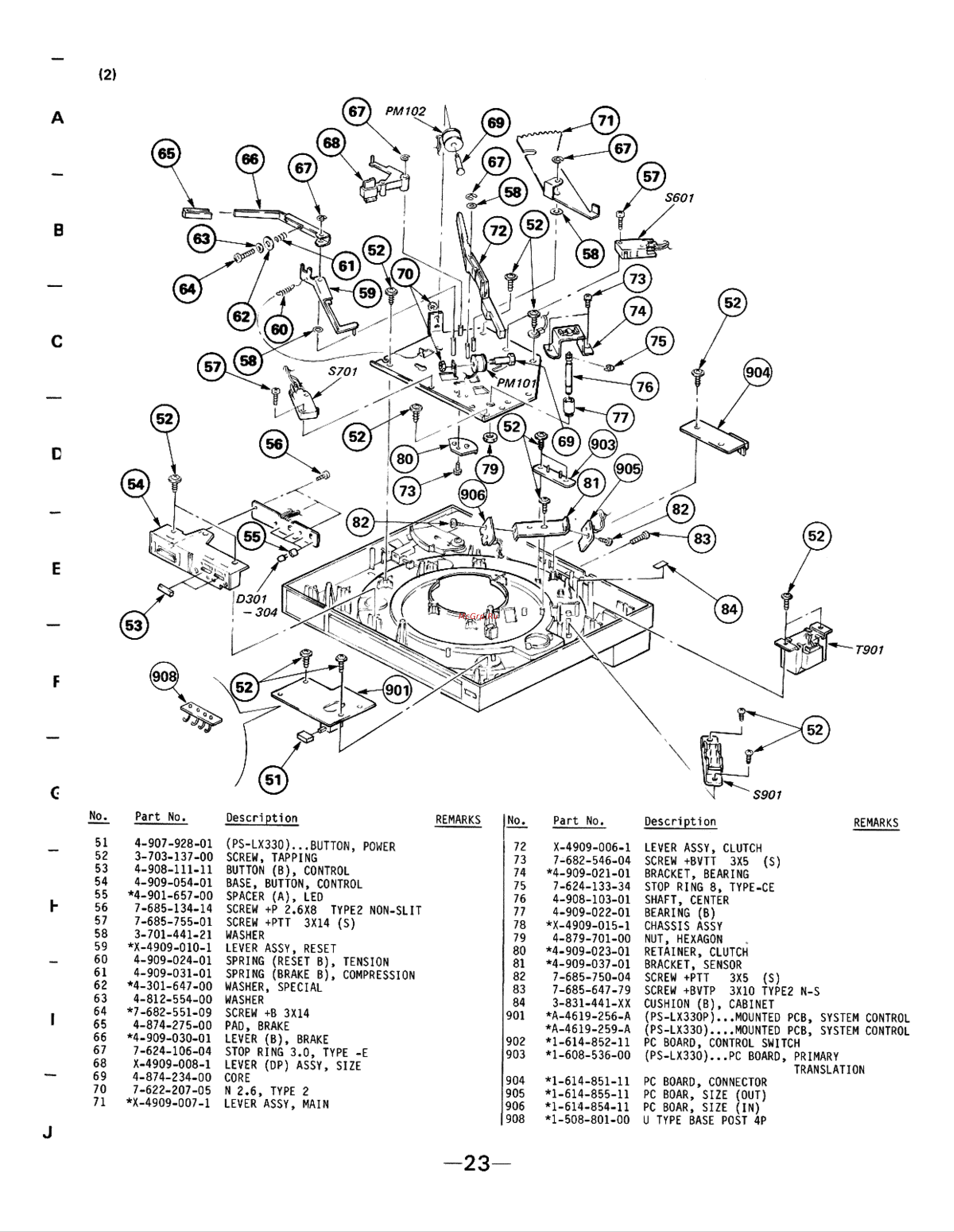 Sony PS-LX330P Service Manual онлайн [22/27] 606780