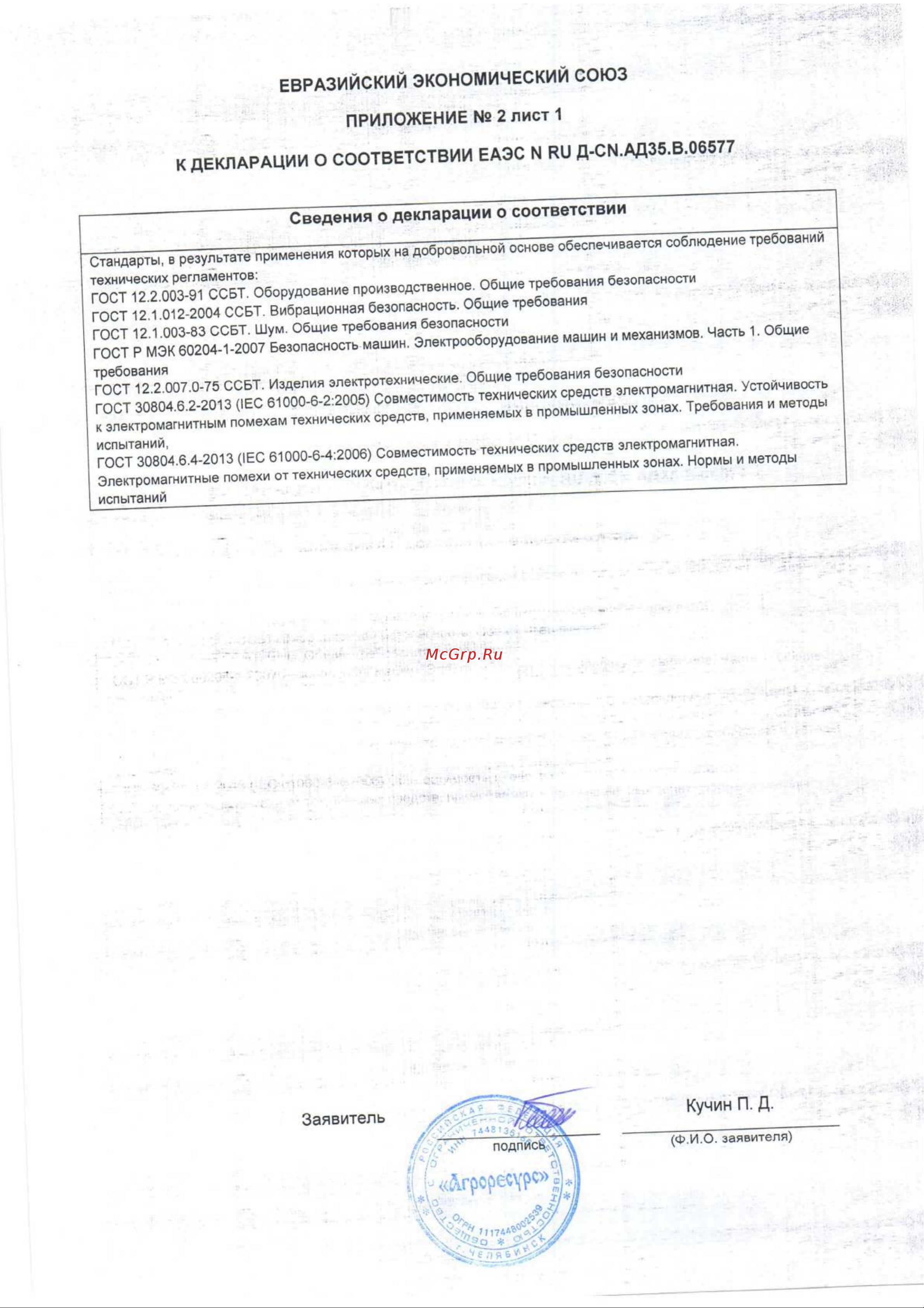 Foodatlas FS-300 [3/3] Сведения о декларации о соответствии