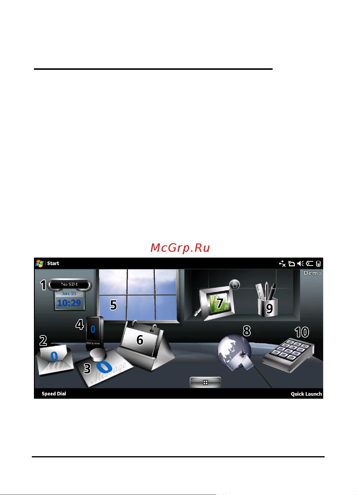 Acer F900 [43/109] Начальный экран