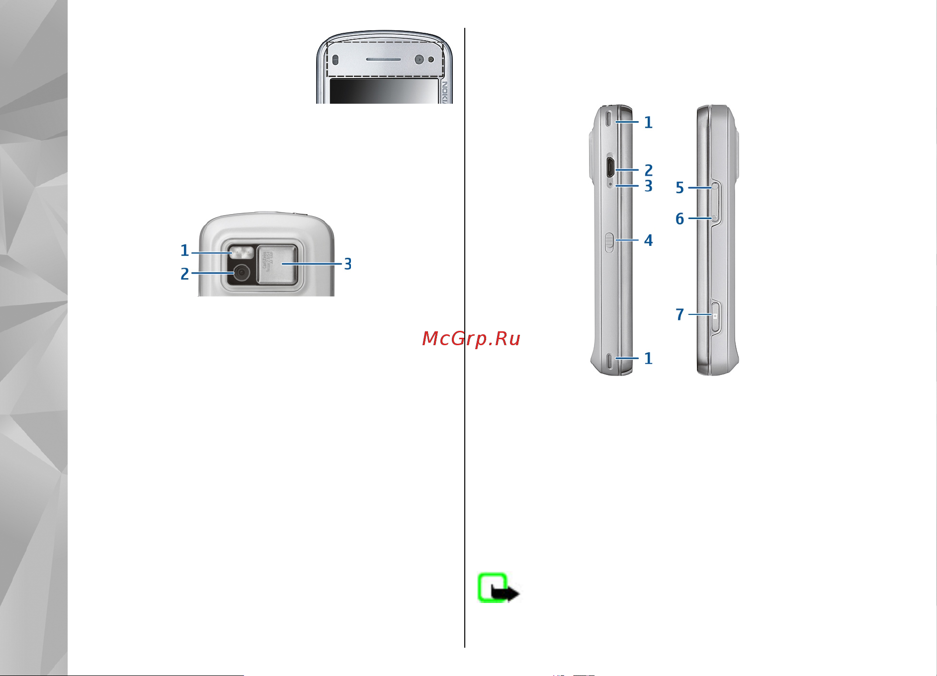 Nokia N97 [20/212] Клавиши и компоненты задняя панель