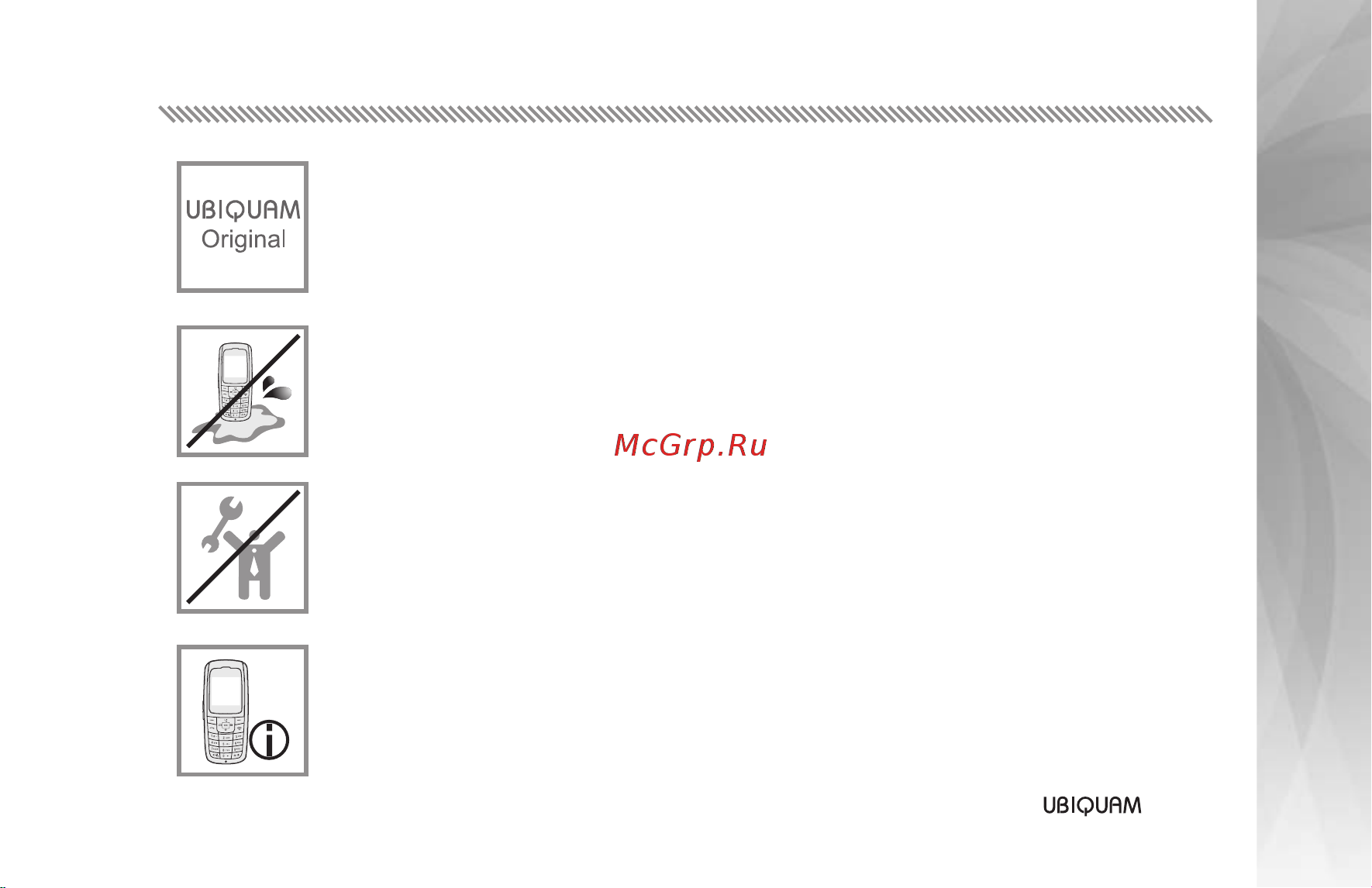 Ubiquam U-400 [4/41] Меры предосторожности