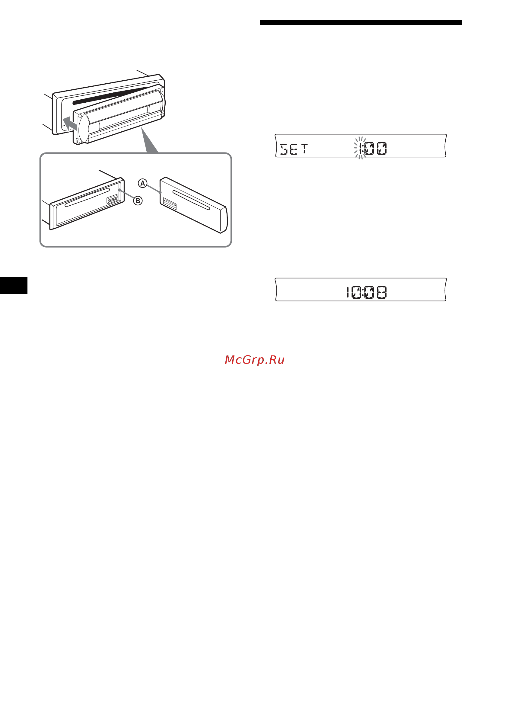 Sony CDX-R3300EE [10/52] Setting the clock