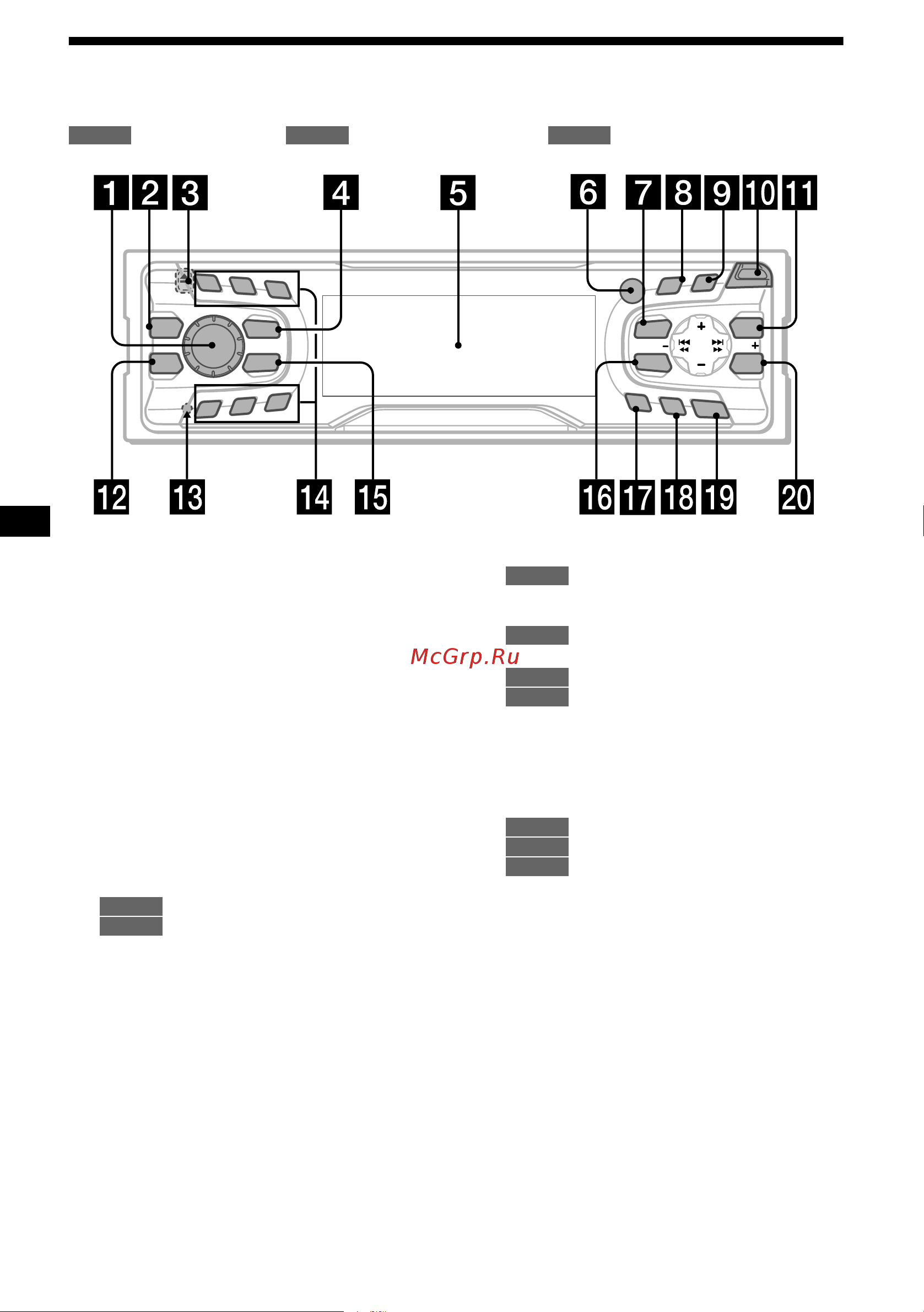Sony CDX-CA650 [4/170] Location of controls