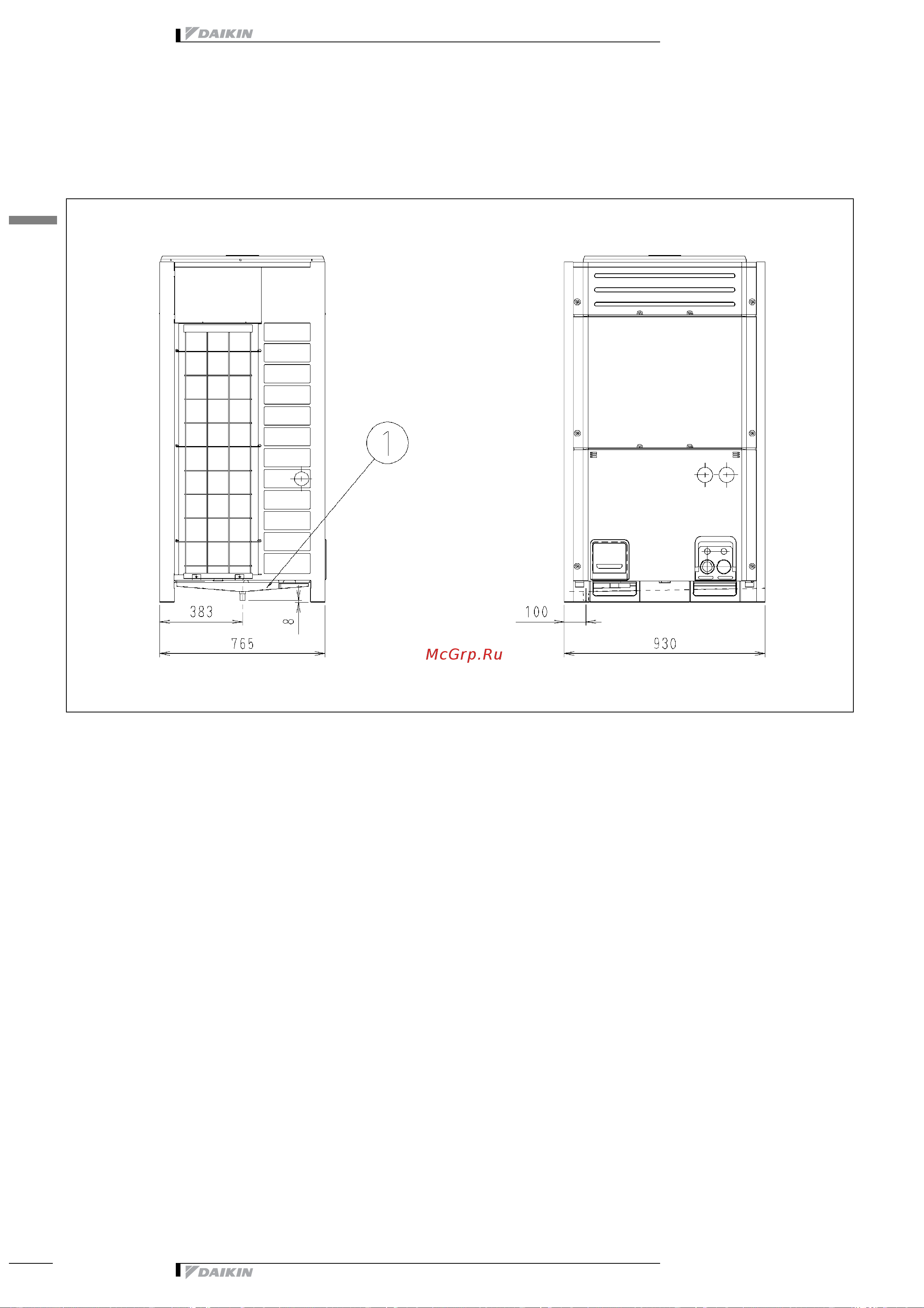 Daikin RZQ71B8V3B [32/48] 2 dimensional drawings and accessories