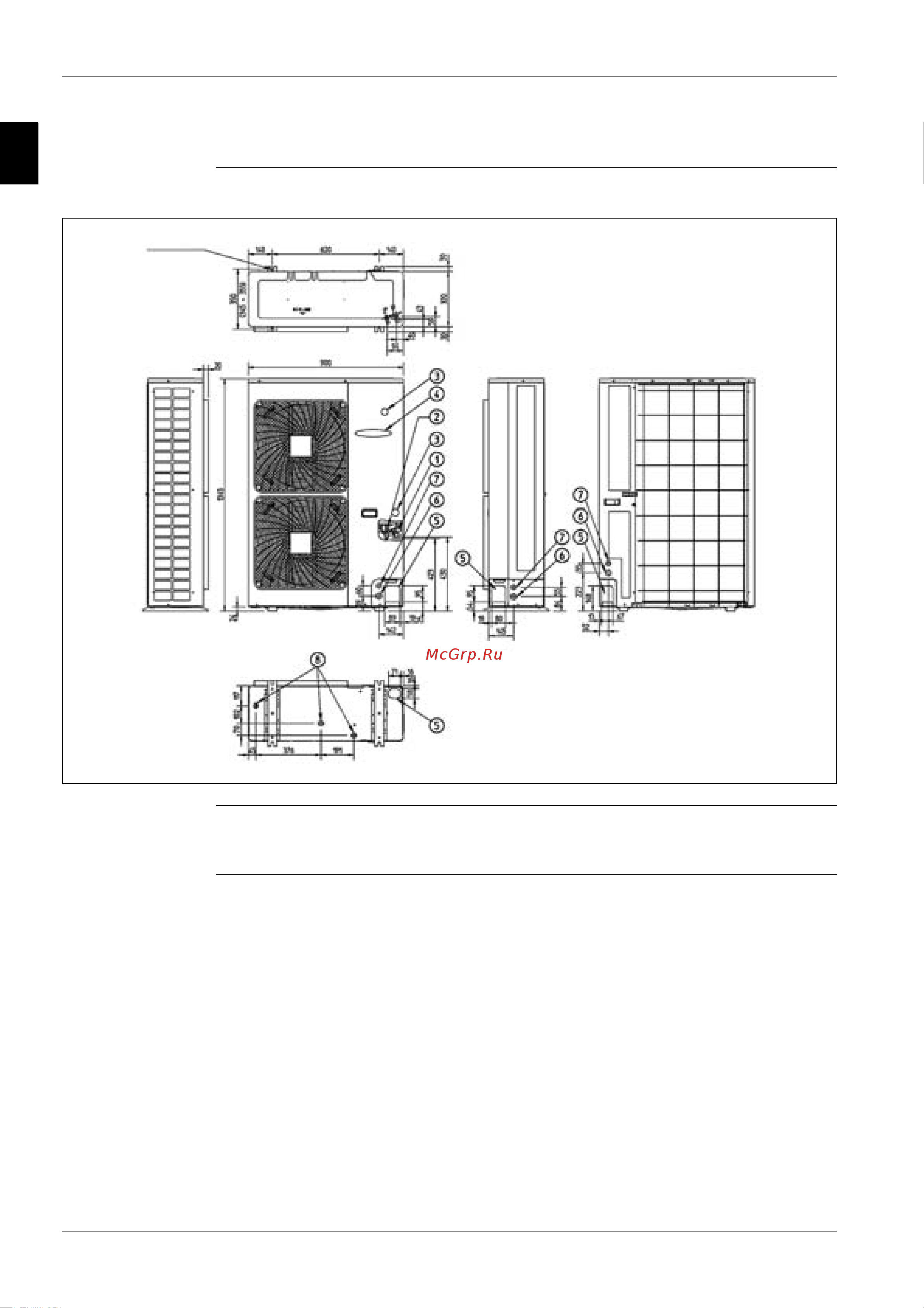 Daikin RZQ100B7W1B [28/326] Rzq100 140 outlook and dimensions