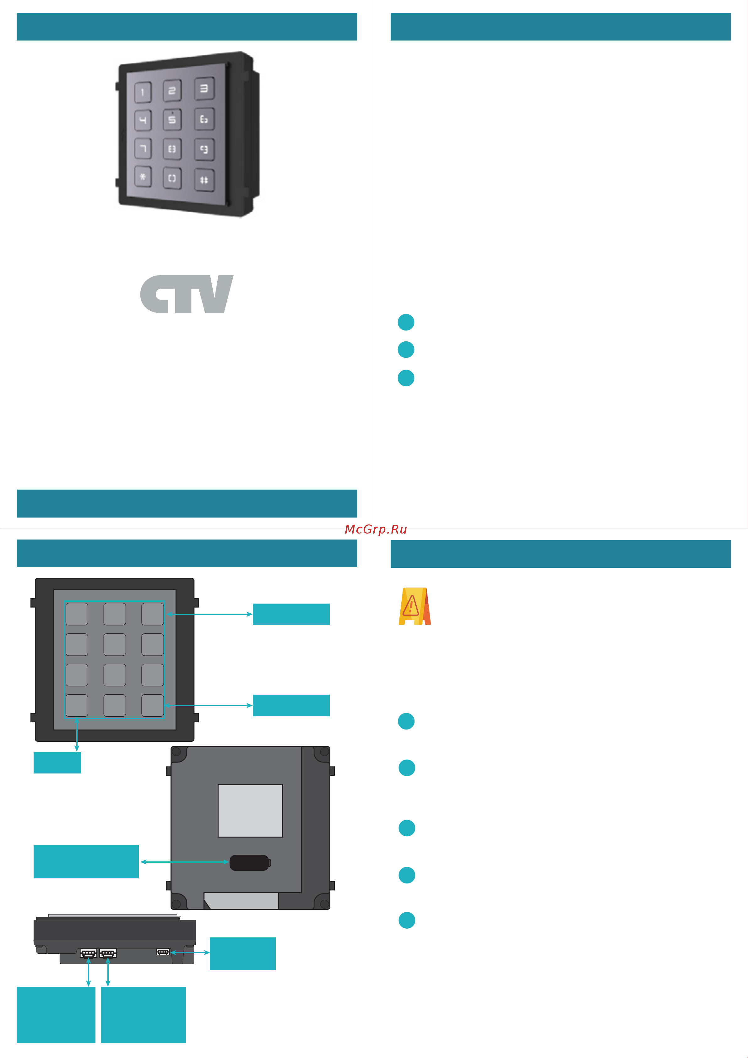 CTV -IP-UKP 4100111 Краткое руководство онлайн