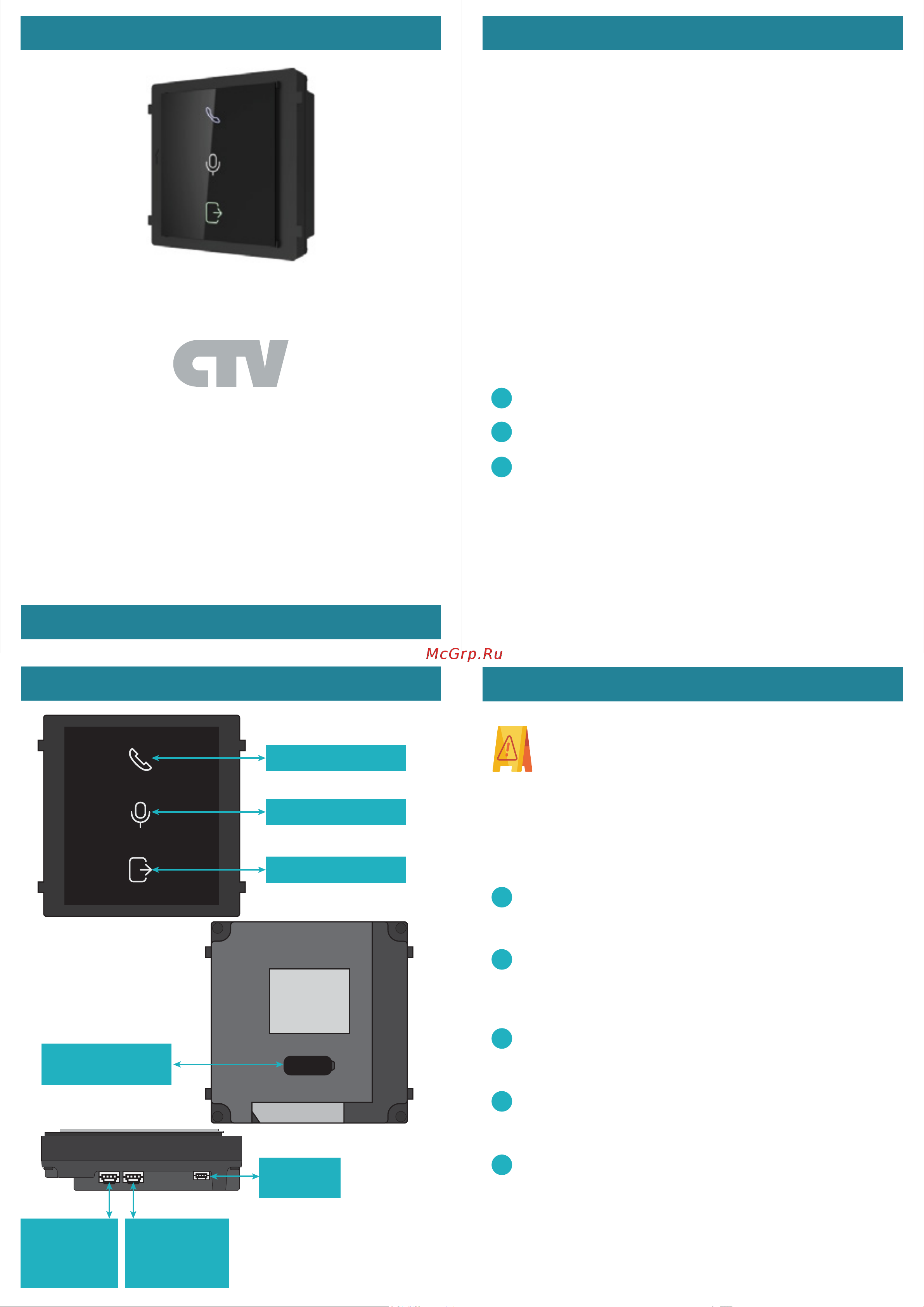 CTV -IP-UIND 4100110 Краткое руководство онлайн