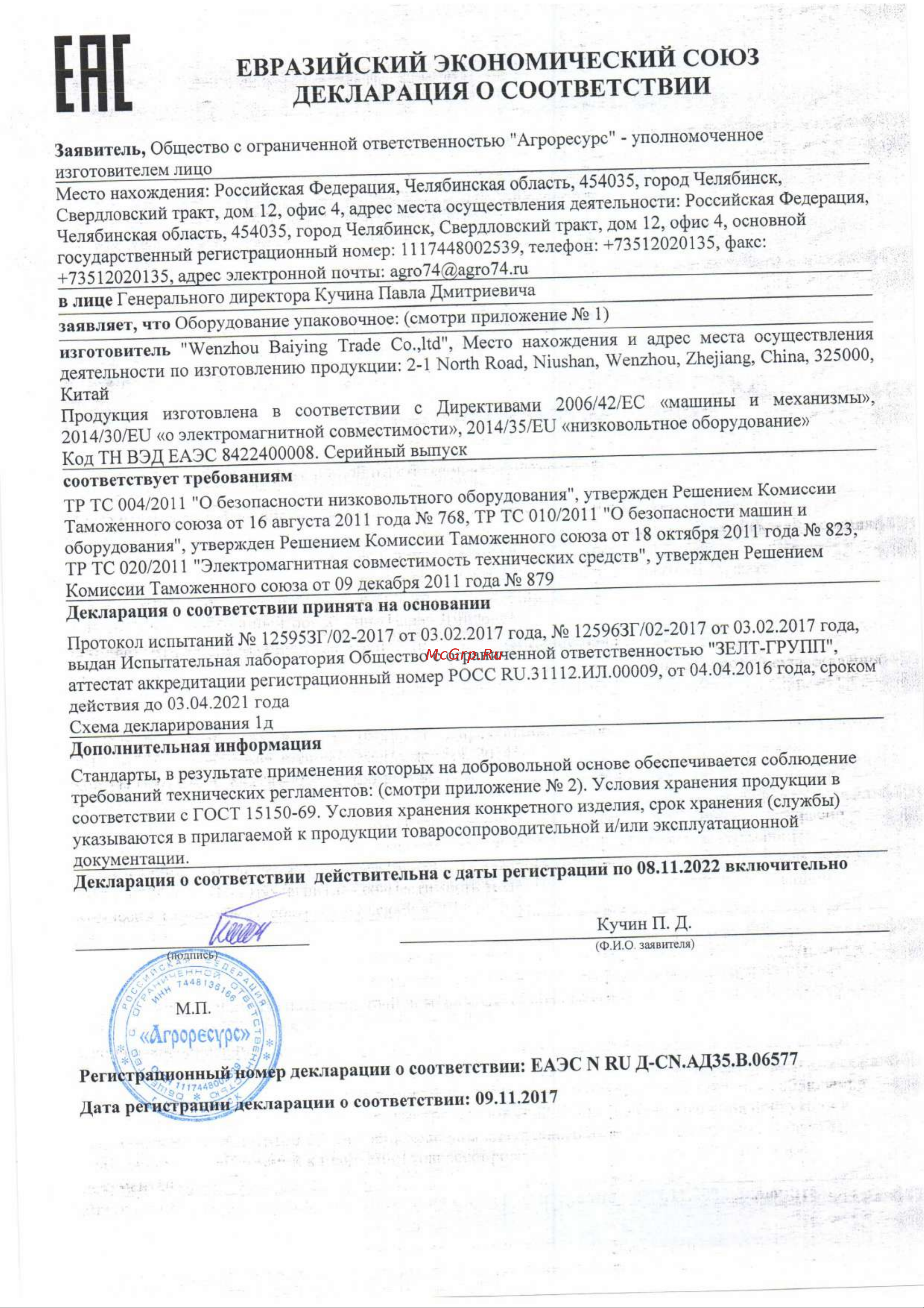 Foodatlas ST-6030 Сертификат онлайн