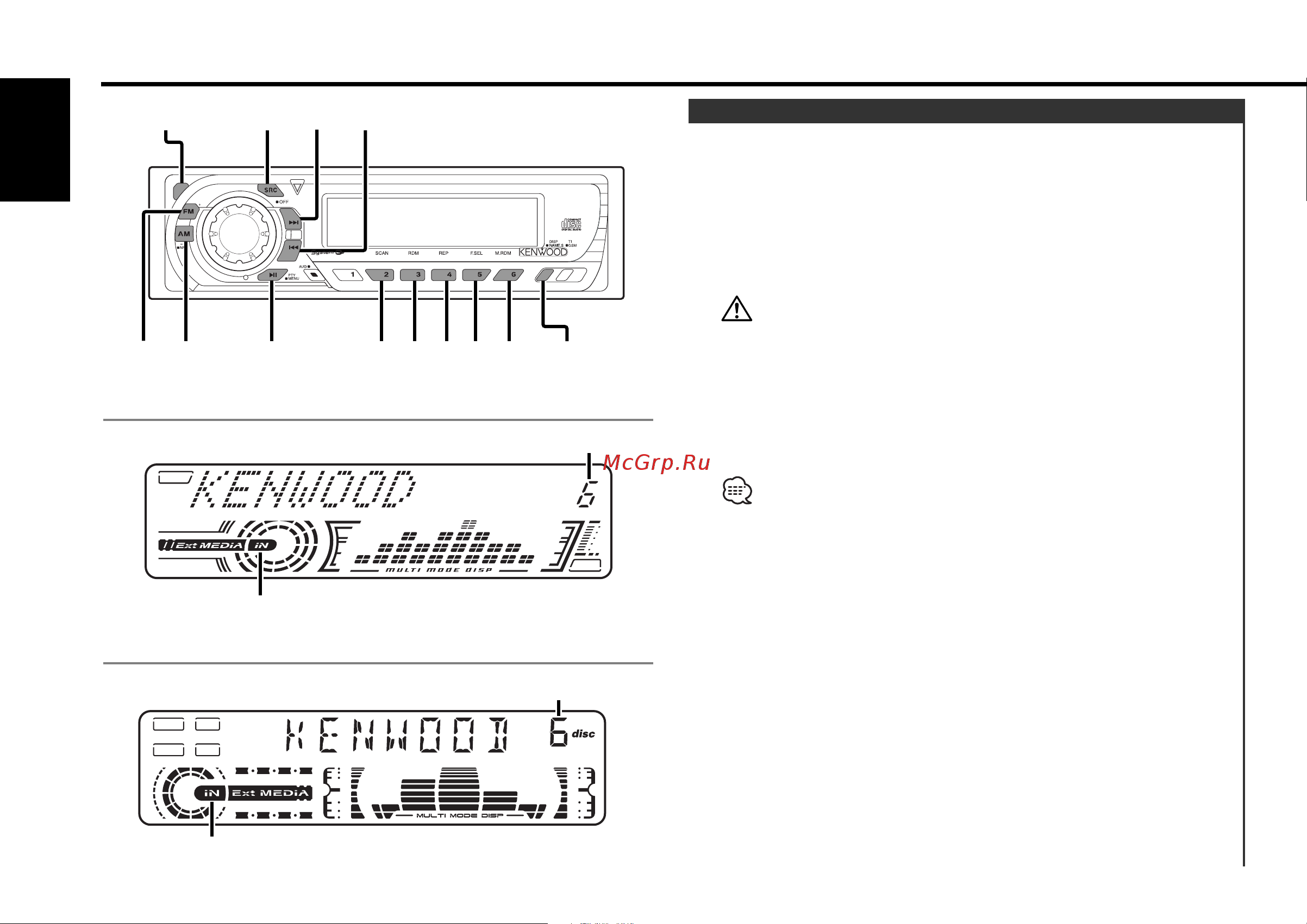Kenwood KDC-5024V [18/38] Функции управления cd mp3 внешним диском