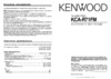 Kenwood KCA-R71FM Руководство пользователя